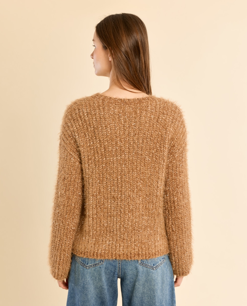 Jersey de mujer de manga larga de punto - Molly Bracken - Camel Camel-4