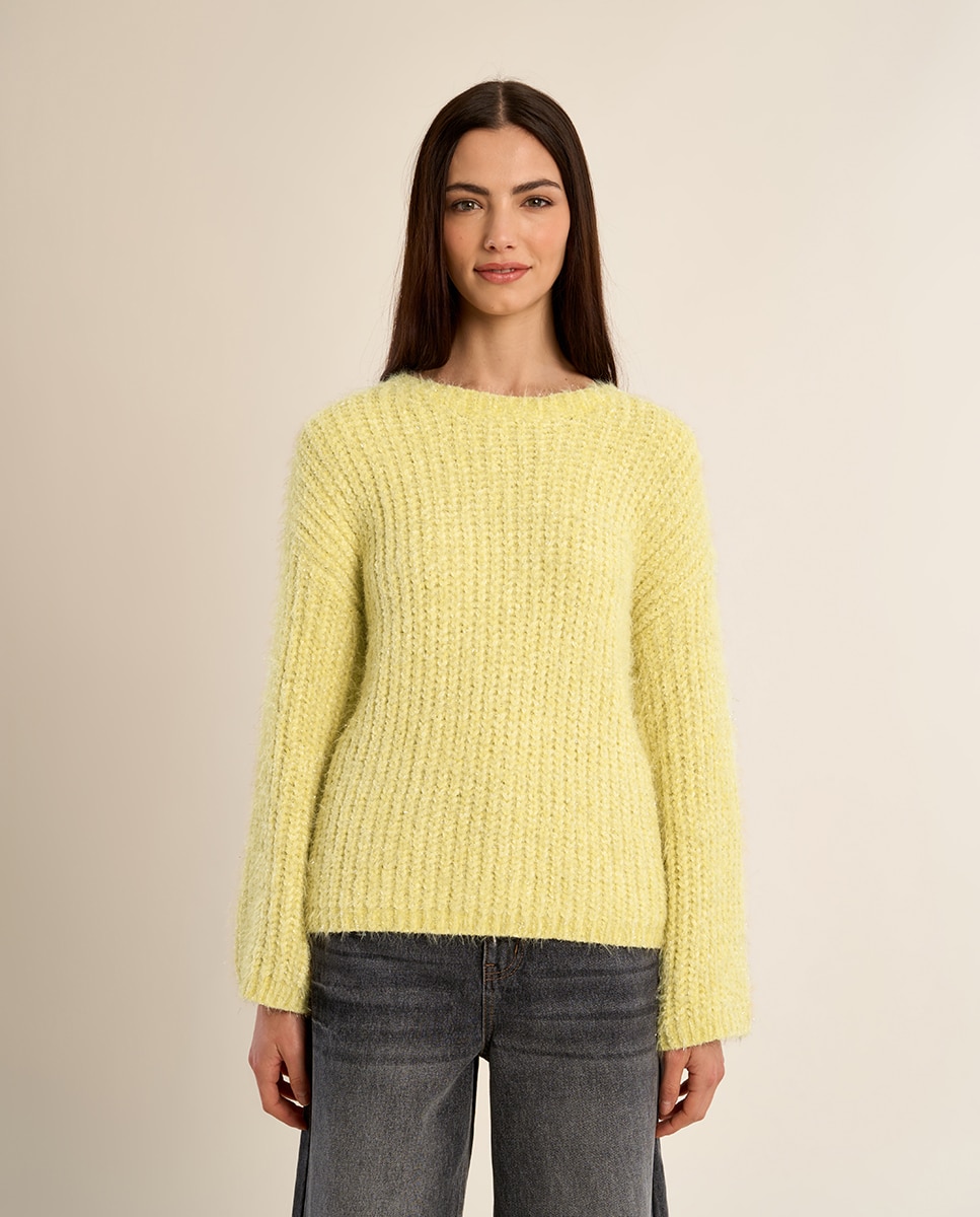 Jersey de mujer de manga larga de punto - Molly Bracken - Amarillo Amarillo-2
