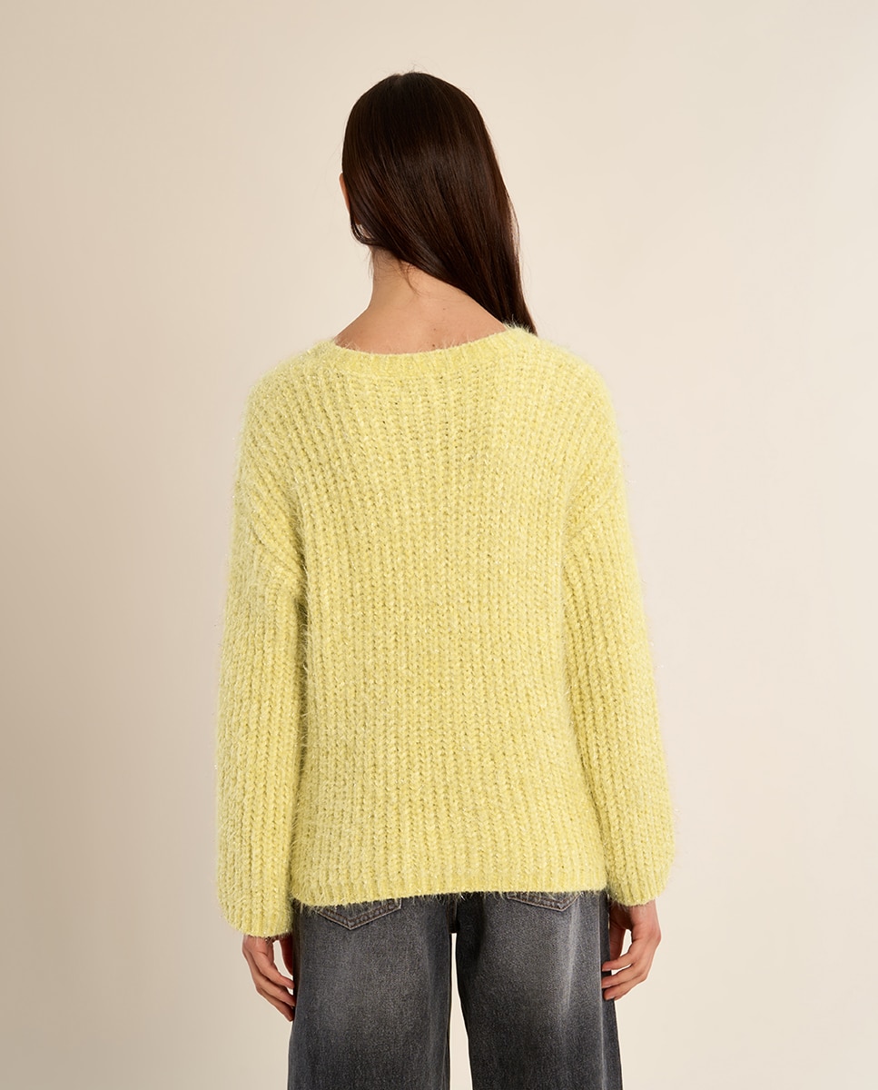 Jersey de mujer de manga larga de punto - Molly Bracken - Amarillo Amarillo-4