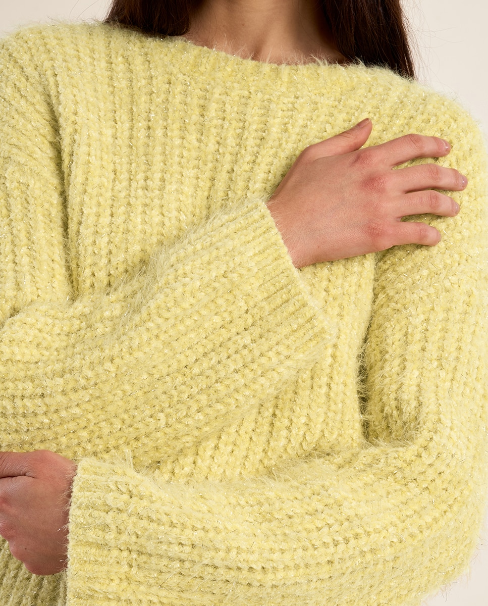 Jersey de mujer de manga larga de punto - Molly Bracken - Amarillo Amarillo-5