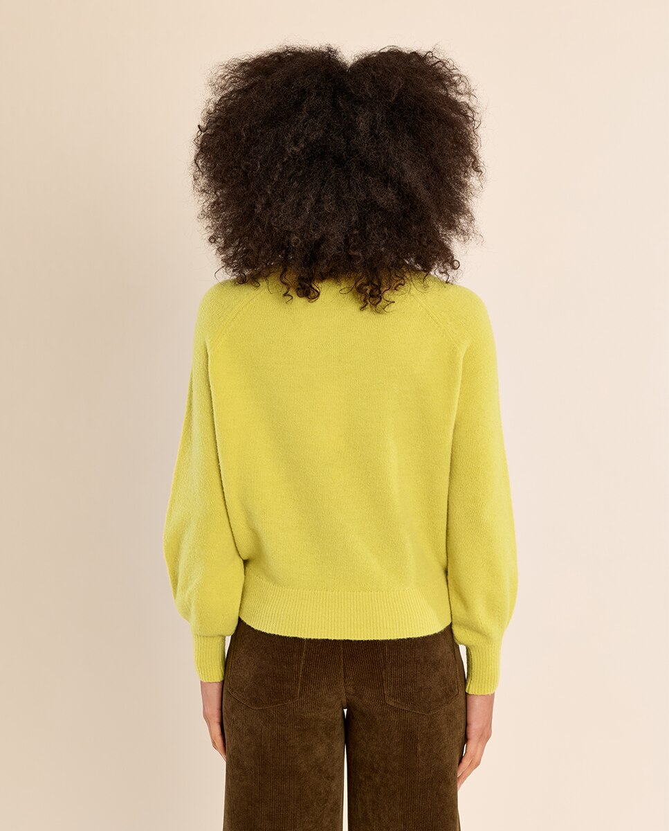 Jersey de mujer de manga larga detalle botones - Molly Bracken - Verde Verde-4