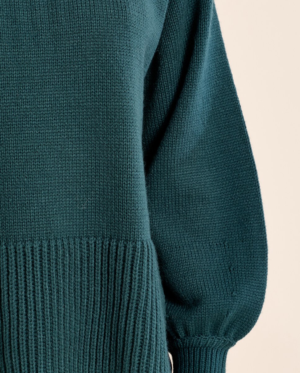 Jersey de mujer de manga larga abullonada - Molly Bracken - Verde azulado Verde azulado-5