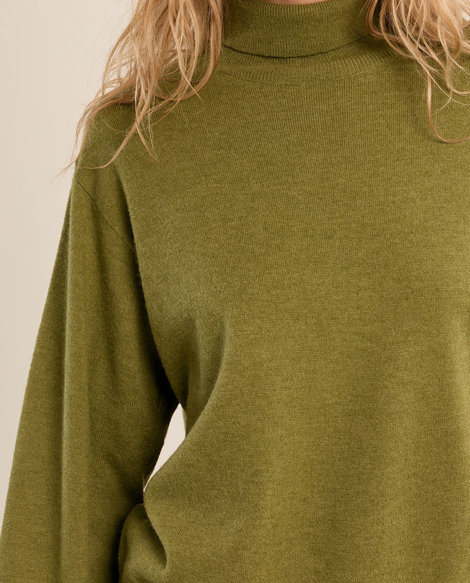 Jersey de mujer de manga larga cuello alto - Molly Bracken - Verde Verde-4