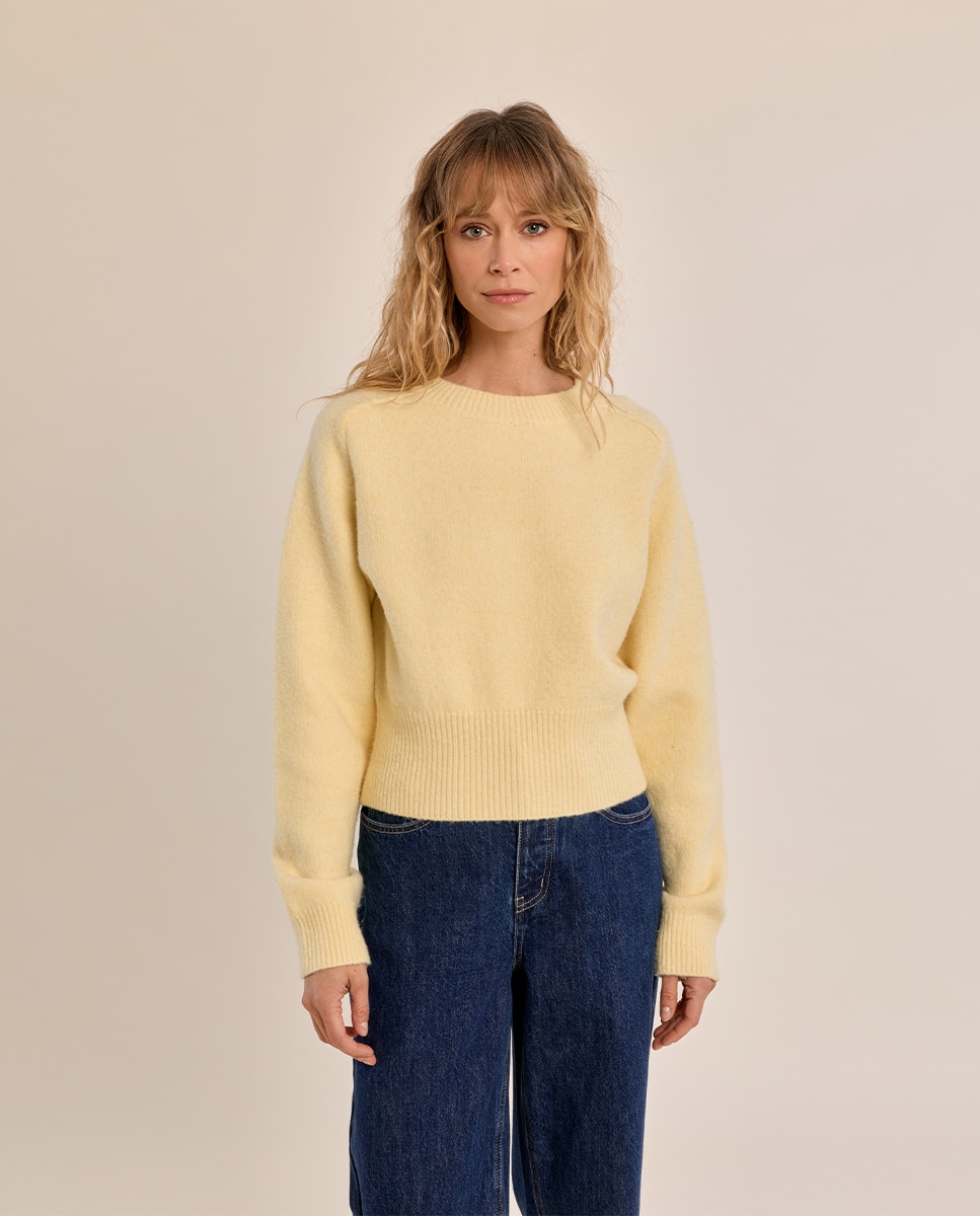 Jersey de mujer liso de manga larga - Molly Bracken - Amarillo Amarillo-2