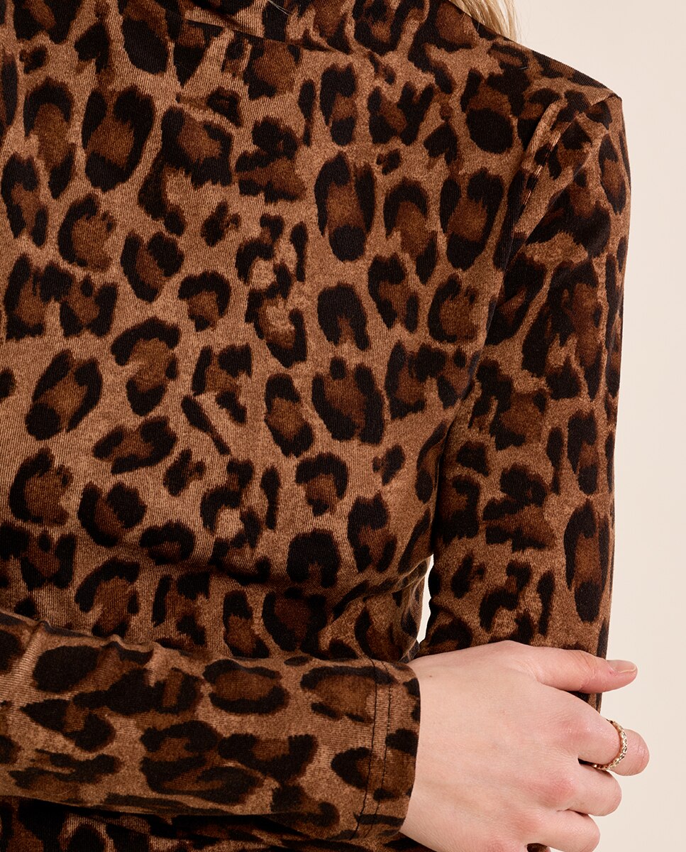 Jersey de mujer fino con estampado - Molly Bracken - Camel Camel-5