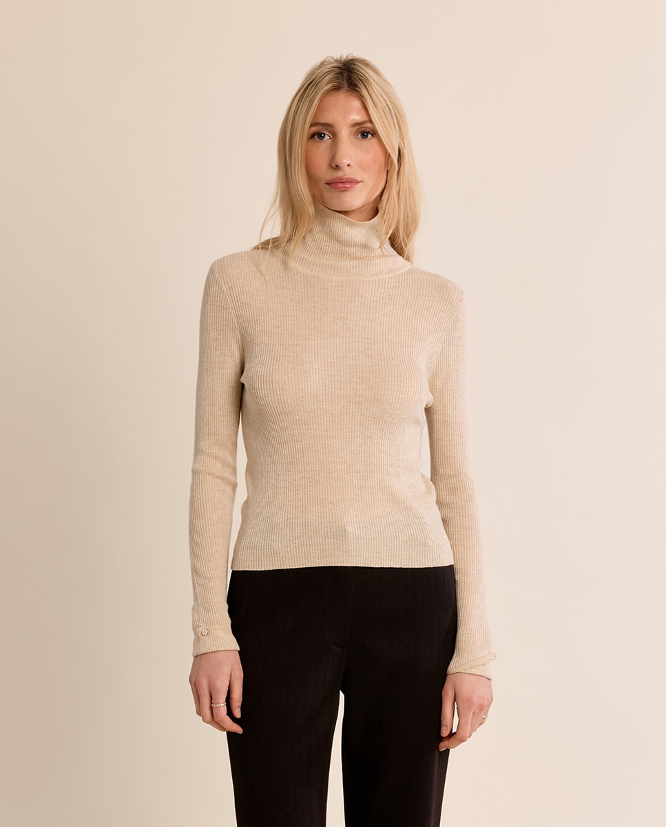 Jersey de mujer liso de manga larga - Molly Bracken - Crudo Crudo-2