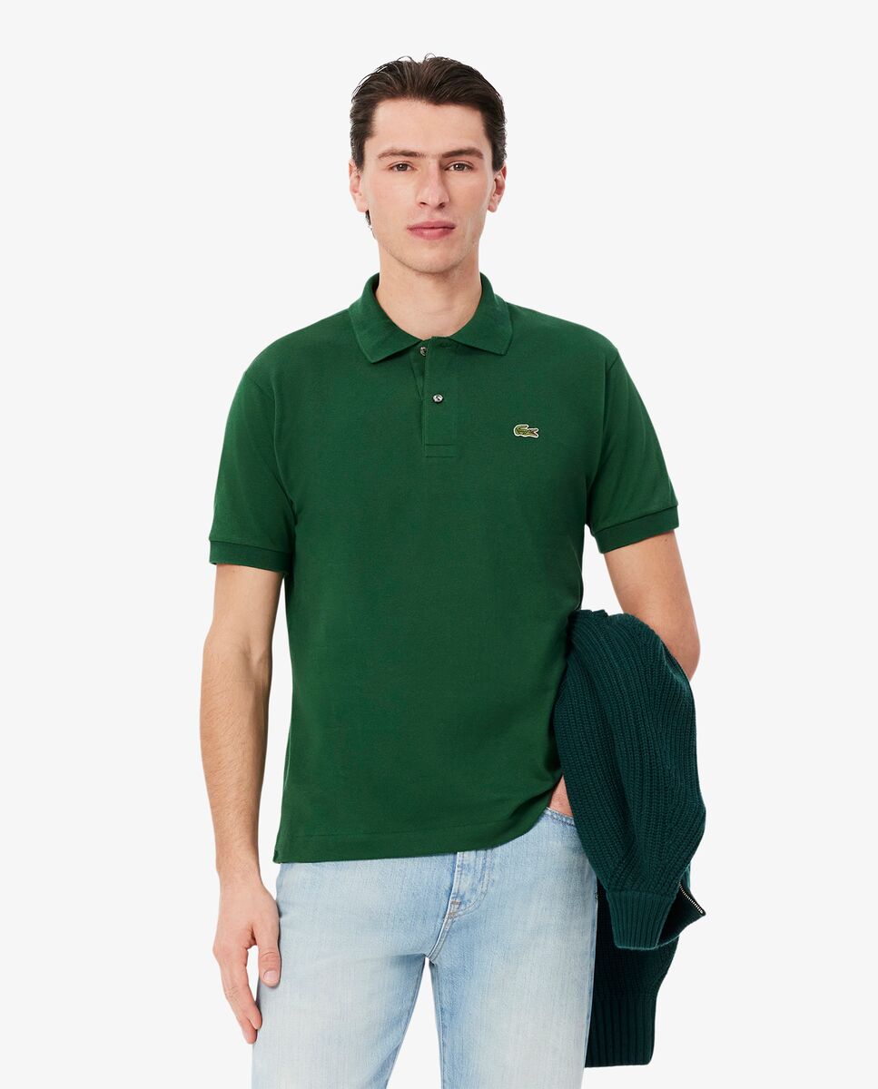 Polo de hombre original de corte clásico de manga corta - Lacoste - Verde oscuro Verde oscuro-1
