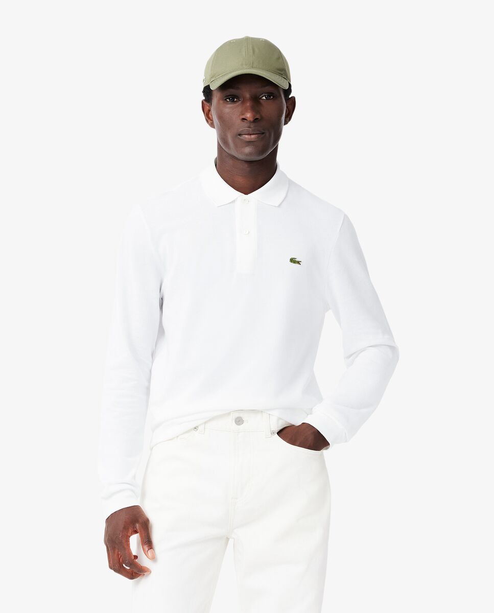Lacoste - Polo de hombre de corte clásico de manga larga.