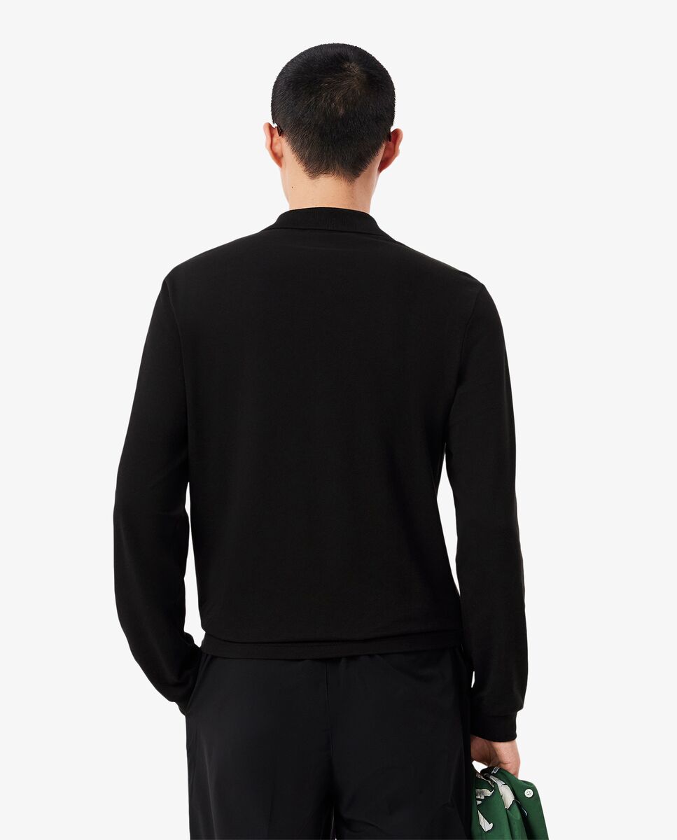 Polo de hombre de corte clásico de manga larga - Lacoste - Negro Negro-2