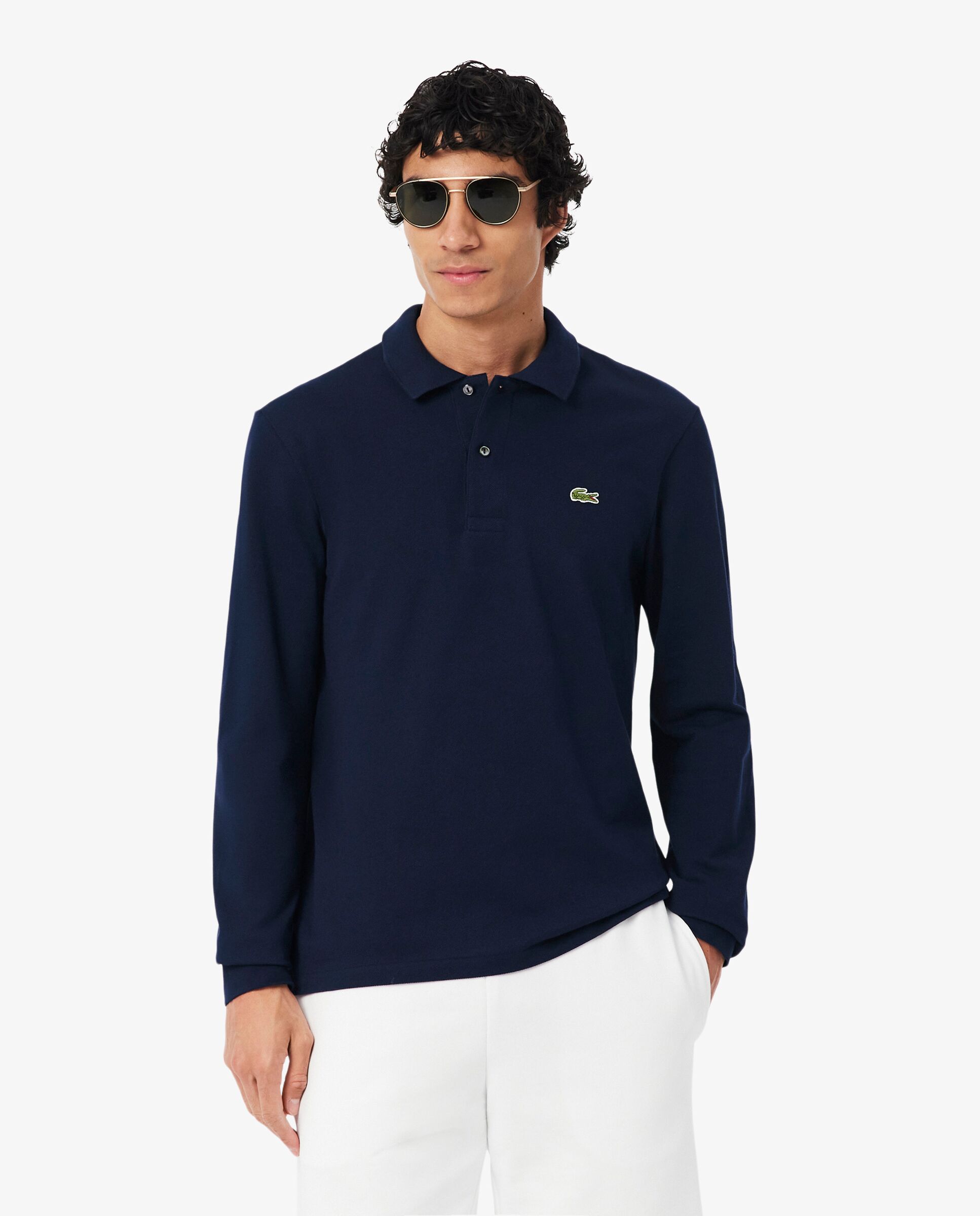 Polo de hombre de corte clásico de manga larga - Lacoste - Azul marino Azul marino-1