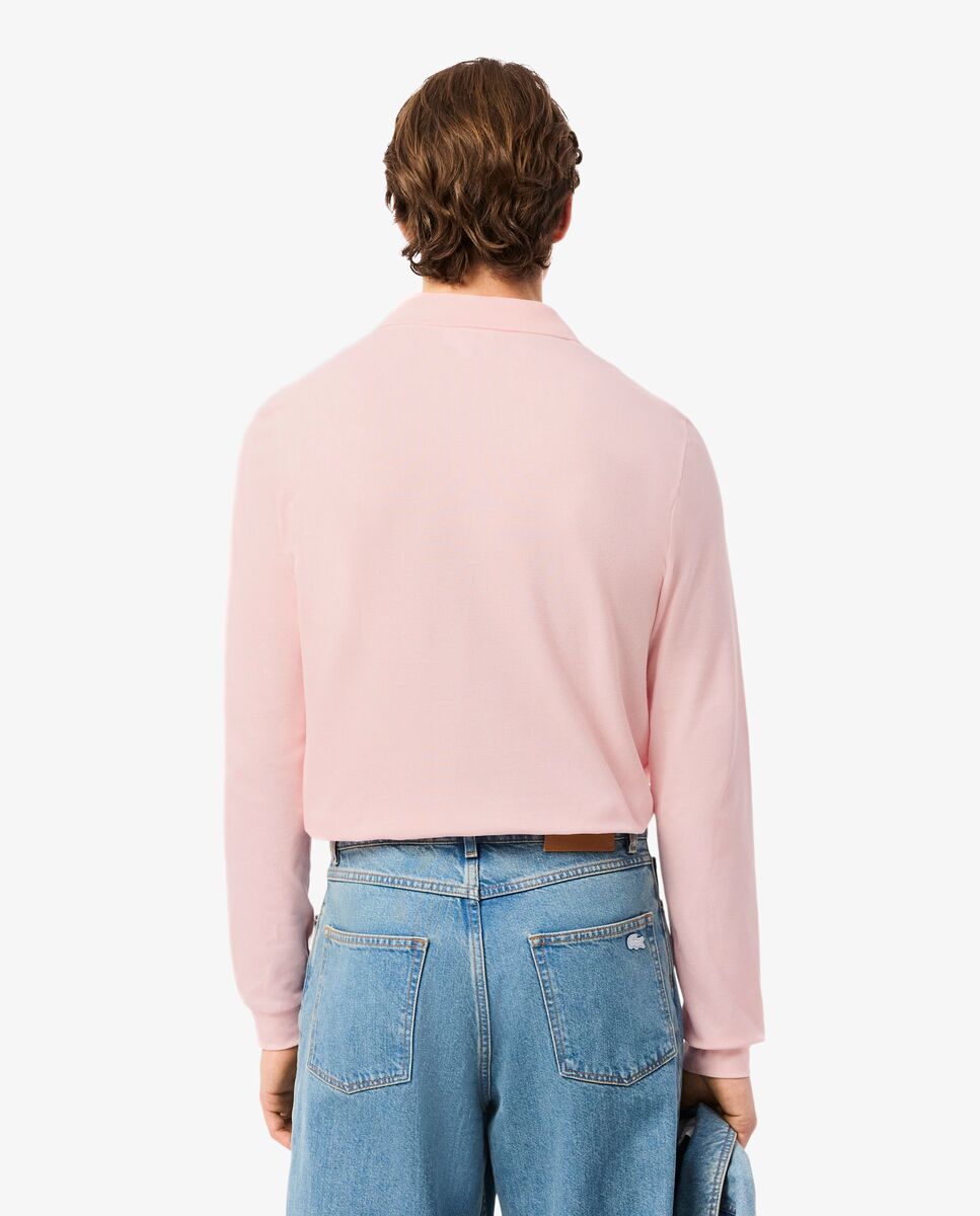 Polo de hombre de corte clásico de manga larga - Lacoste - Rosa Rosa-2