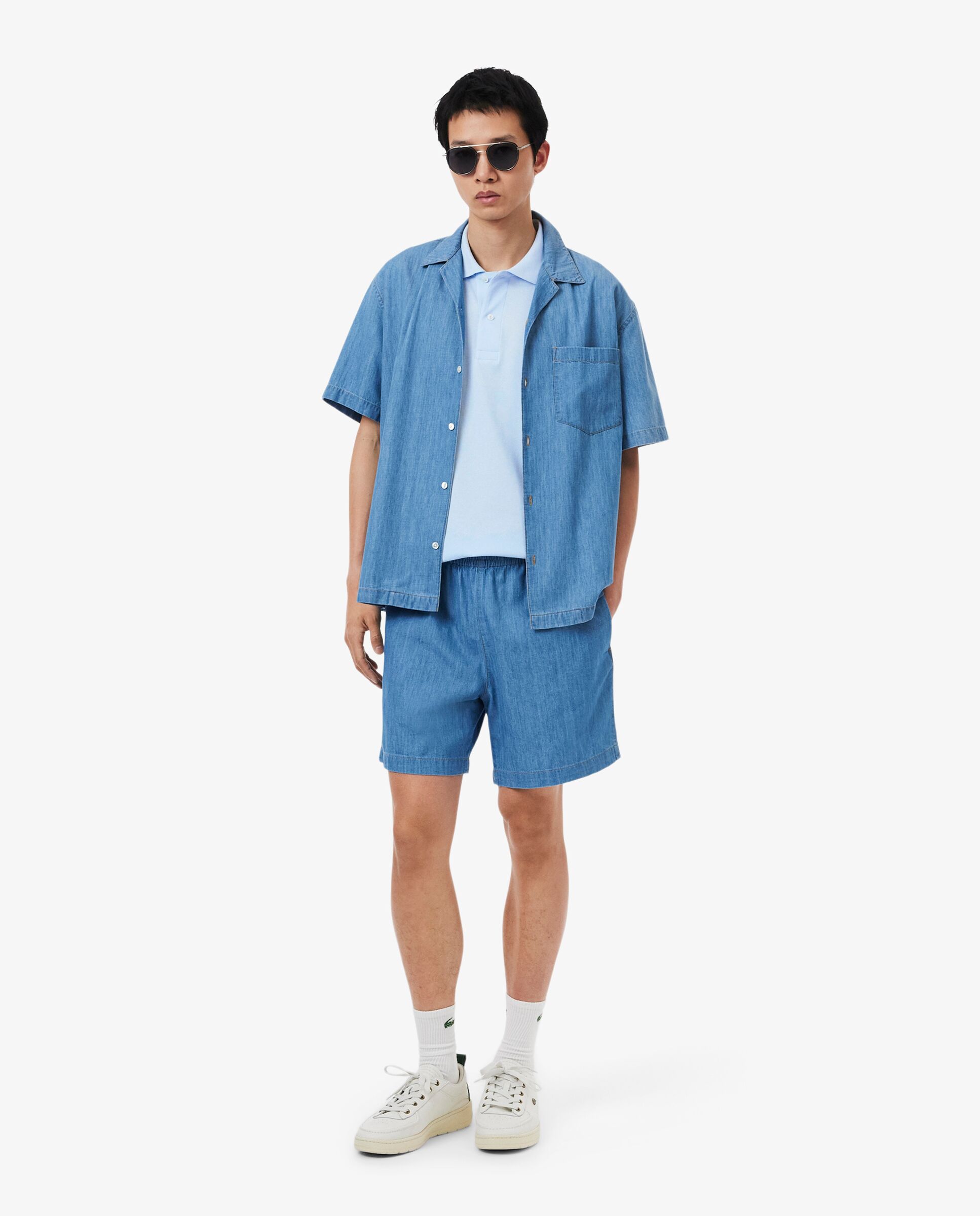 Imagen 4 de Polo de hombre original de corte clásico de manga corta - Lacoste - Azul claro Azul claro