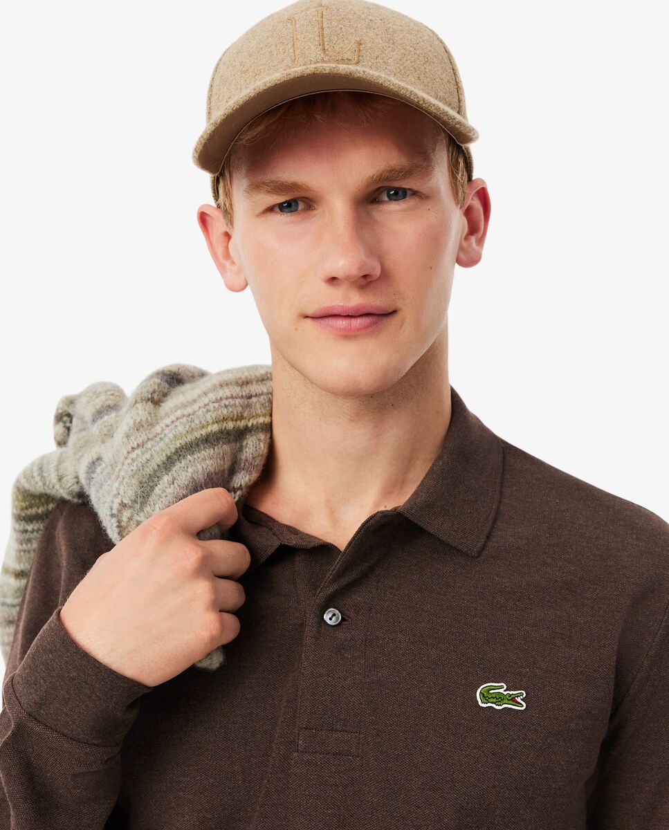 Polo de hombre de corte clásico de manga larga - Lacoste - Marrón chocolate Marrón chocolate-3