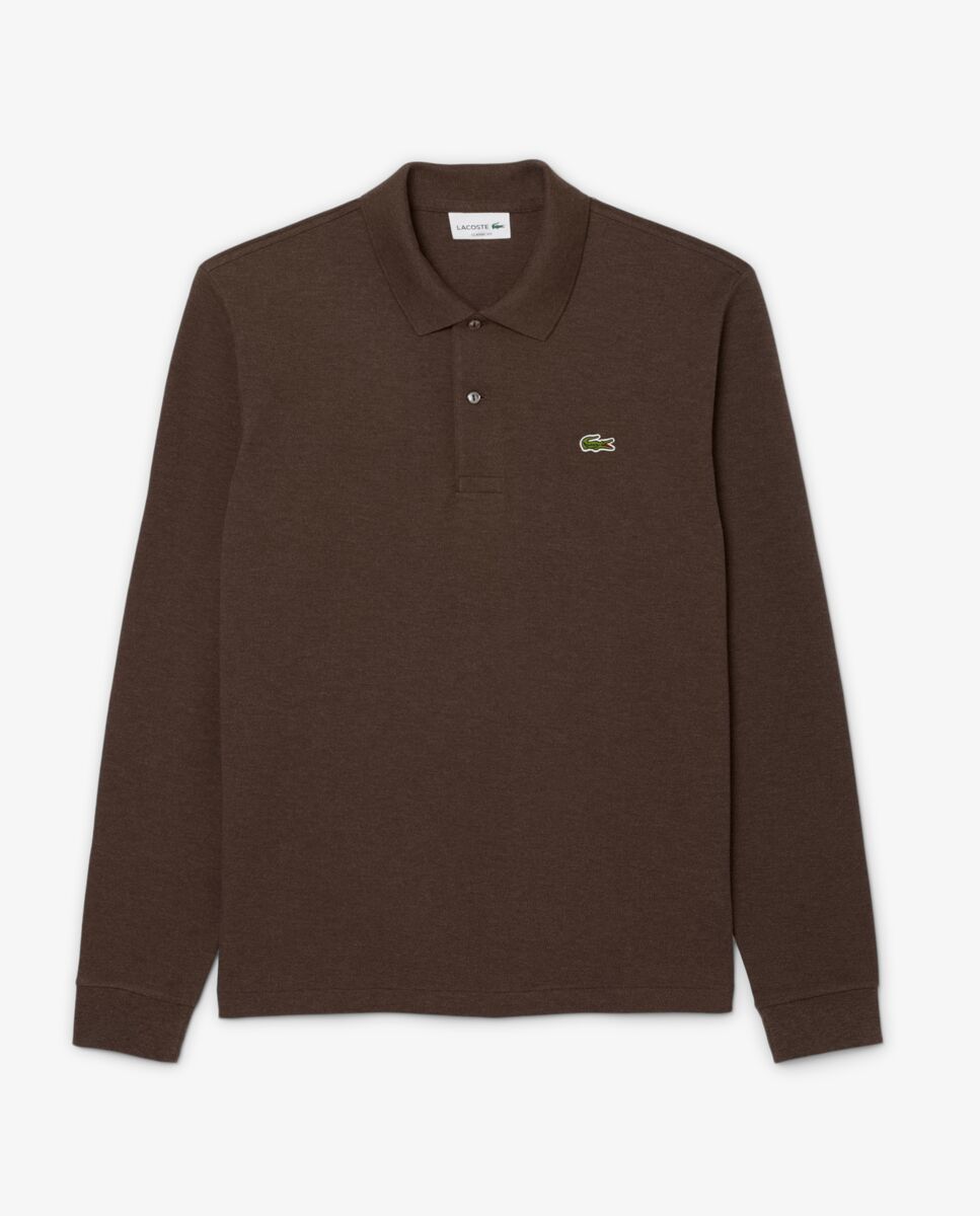 Polo de hombre de corte clásico de manga larga - Lacoste - Marrón chocolate Marrón chocolate-5
