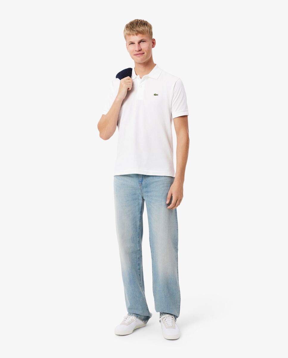 Polo de hombre original de corte clásico de manga corta - Lacoste - Azul celeste Blanco-4
