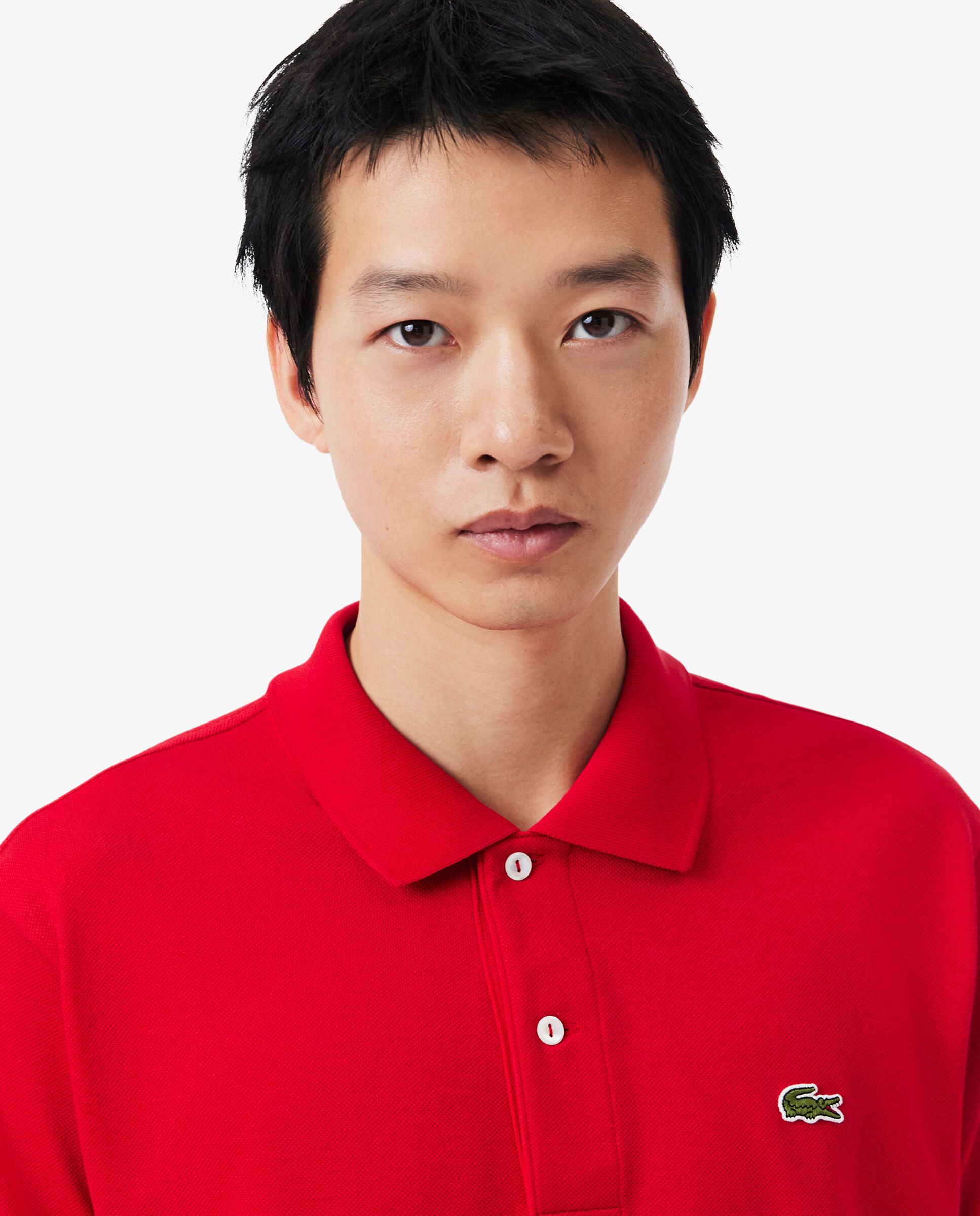 Polo de hombre original de corte clásico de manga corta - Lacoste - Rojo Rojo-3