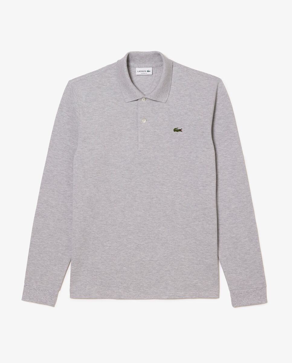 Polo de hombre de corte clásico de manga larga - Lacoste - Gris claro Gris claro-6