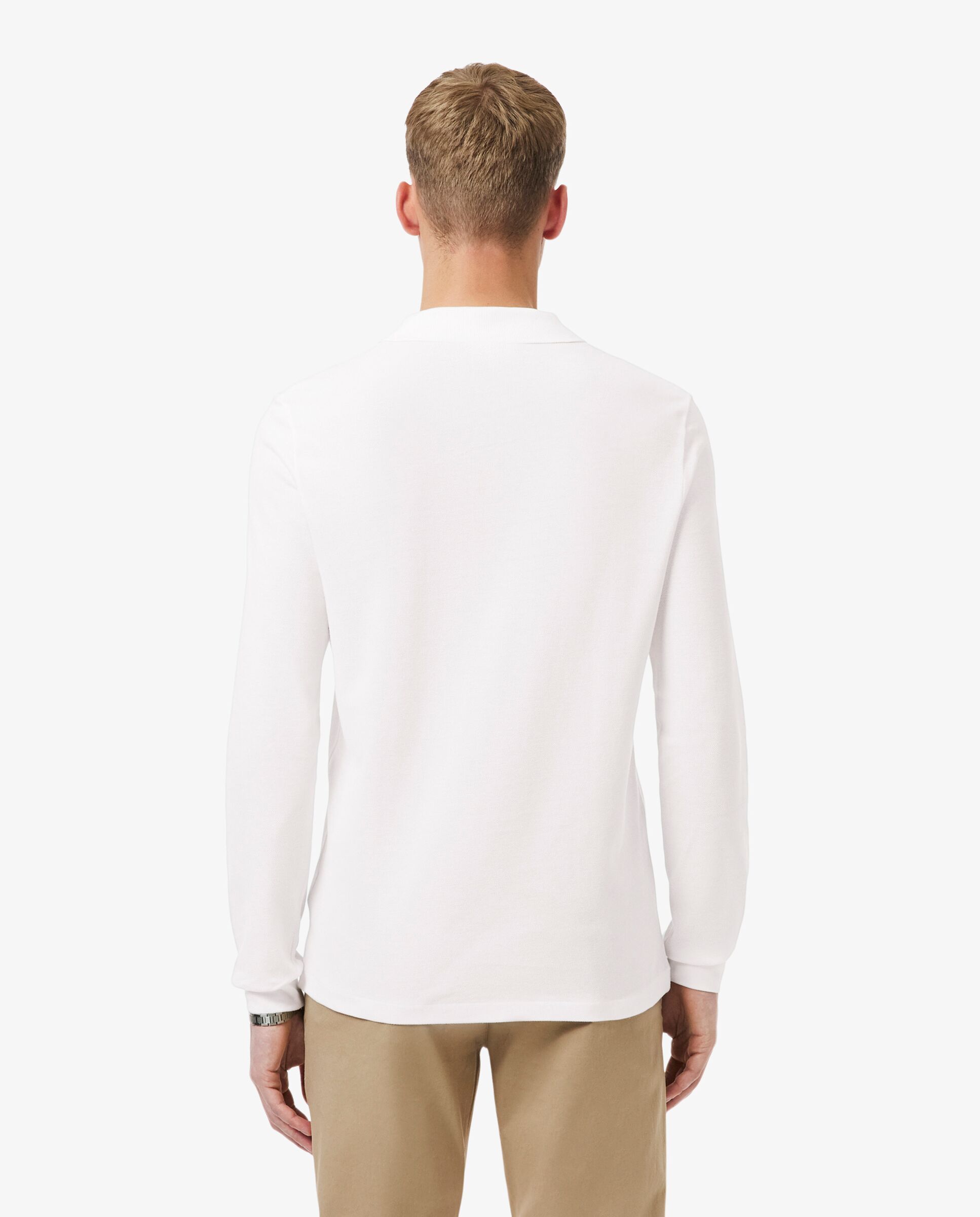 Polo de hombre de corte clásico de manga larga - Lacoste - Blanco Blanco-2