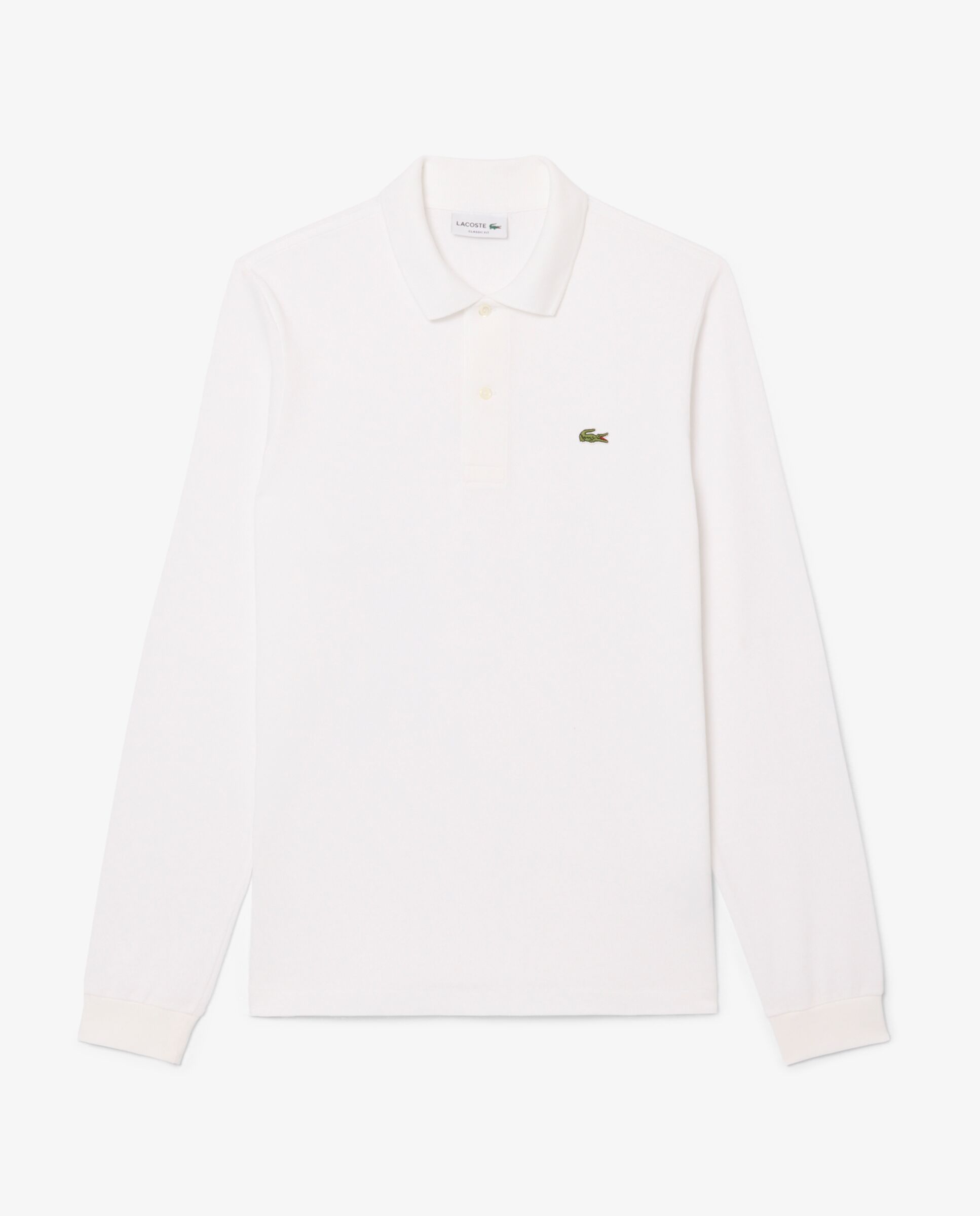 Polo de hombre de corte clásico de manga larga - Lacoste - Blanco Blanco-4