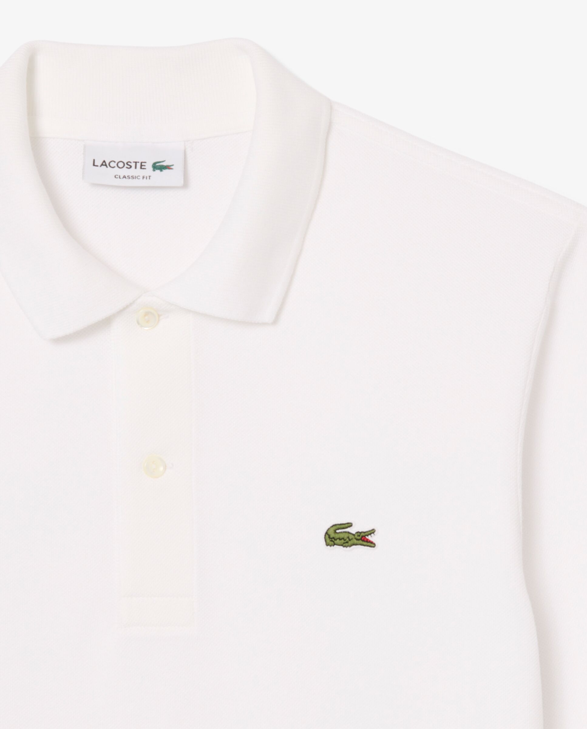 Polo de hombre de corte clásico de manga larga - Lacoste - Blanco Blanco-6