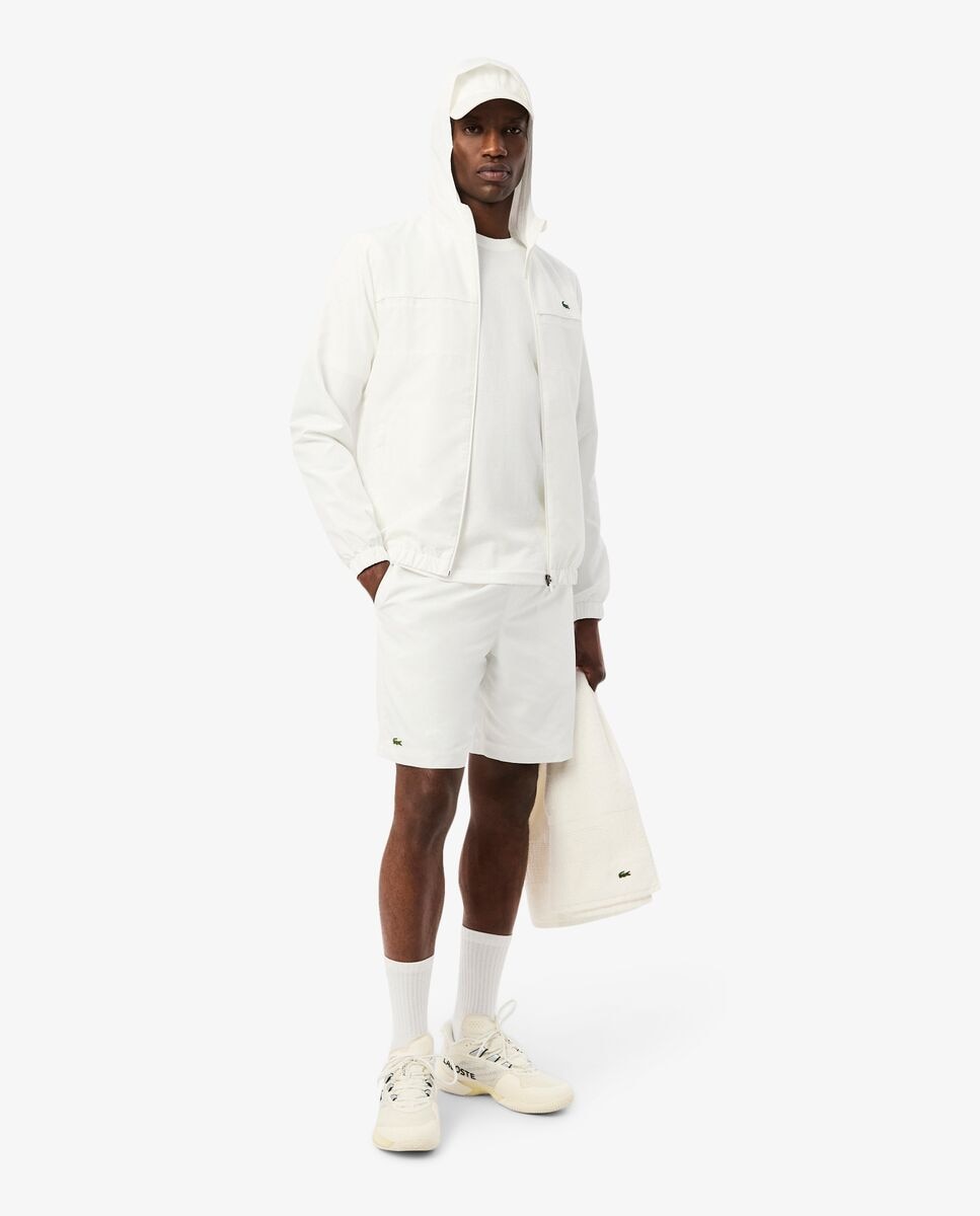Pantalón de hombre corto de tenis de tafetán de rombos ligero - Lacoste - Blanco Blanco-1