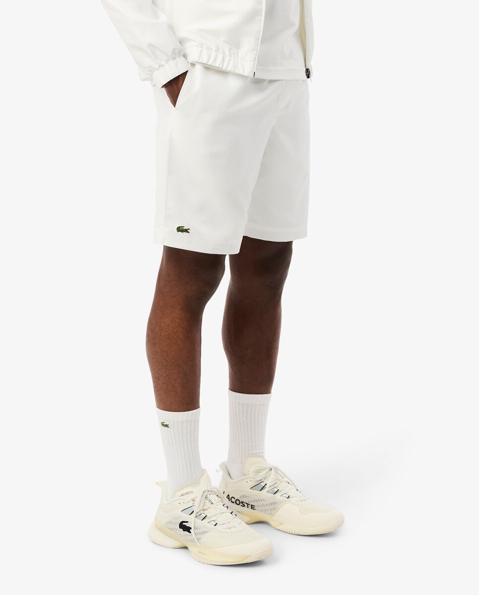 Pantalón de hombre corto de tenis de tafetán de rombos ligero - Lacoste - Blanco Blanco-3