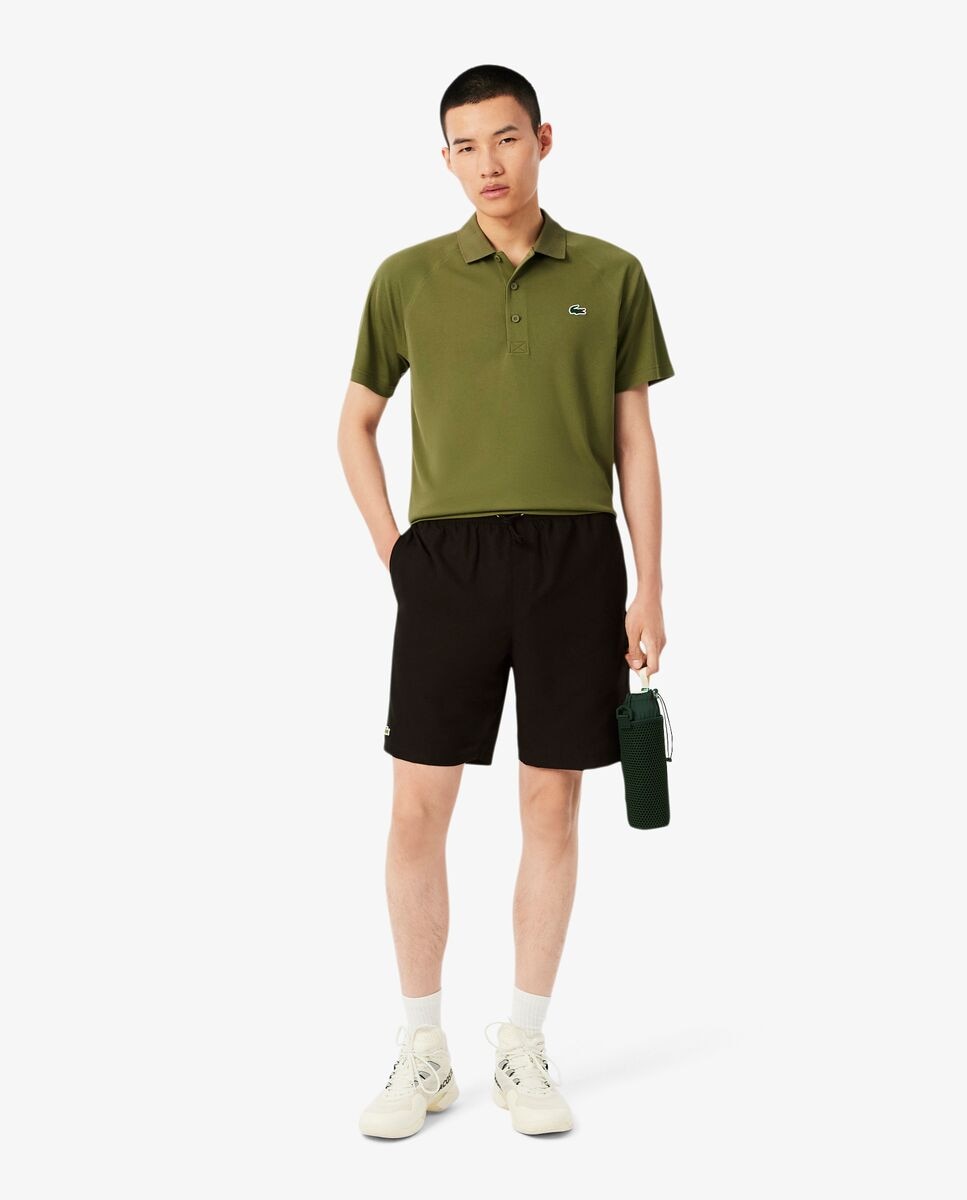 Pantalón de hombre corto de tenis de tafetán de rombos ligero - Lacoste - Negro Negro-1