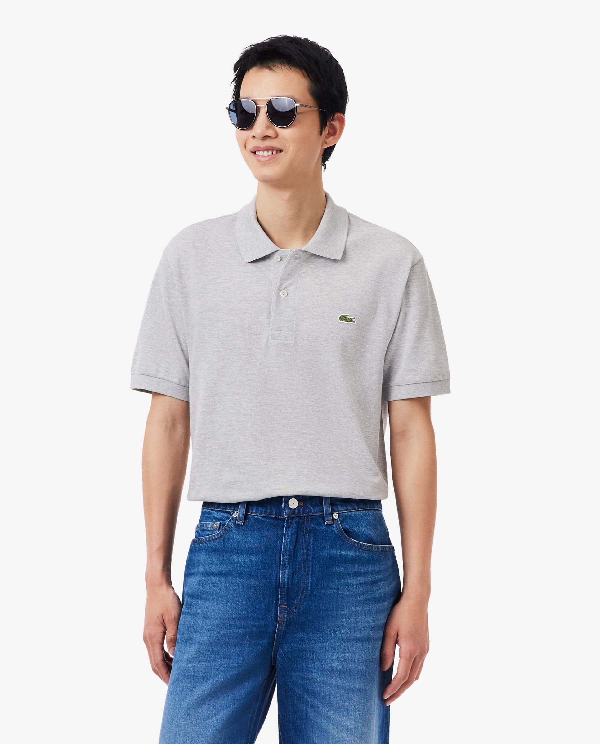 Polo de hombre jaspeado de corte clásico de manga corta - Lacoste - Piedra Piedra-1