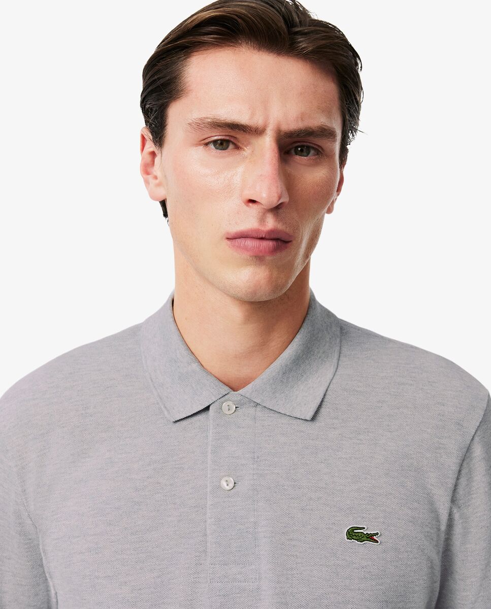 Polo de hombre de corte clásico de manga larga - Lacoste - Gris claro Gris claro-3