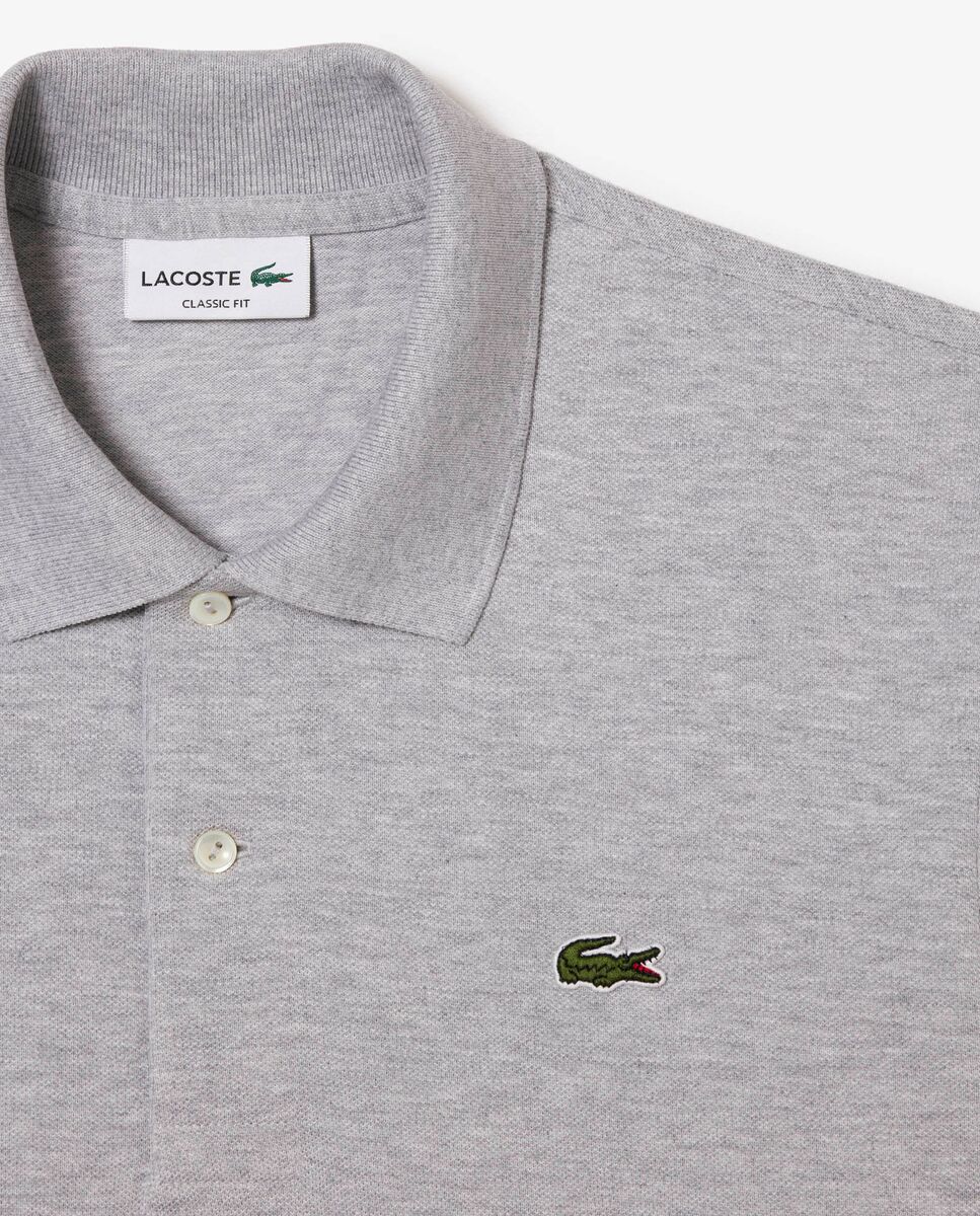 Polo de hombre de corte clásico de manga larga - Lacoste - Gris claro Gris claro-5