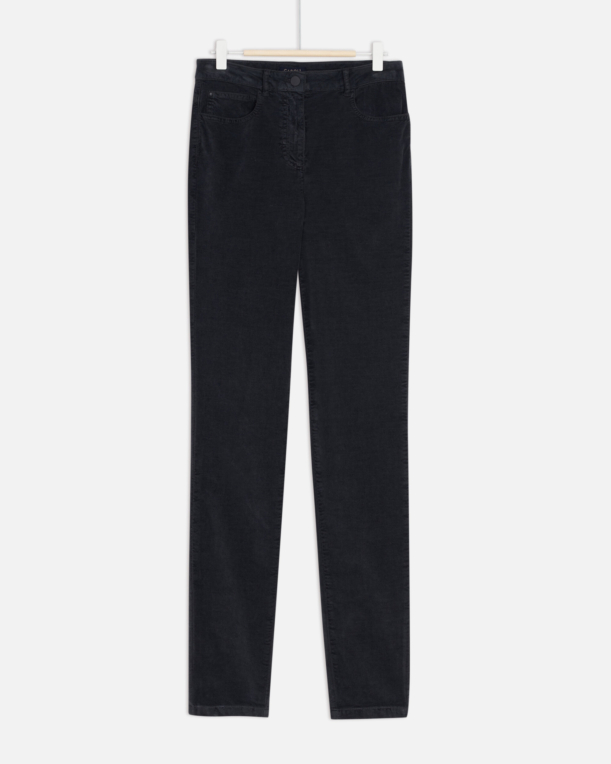 Pantalón de mujer corte skinny 5 bolsillos - Caroll - Negro Negro-4