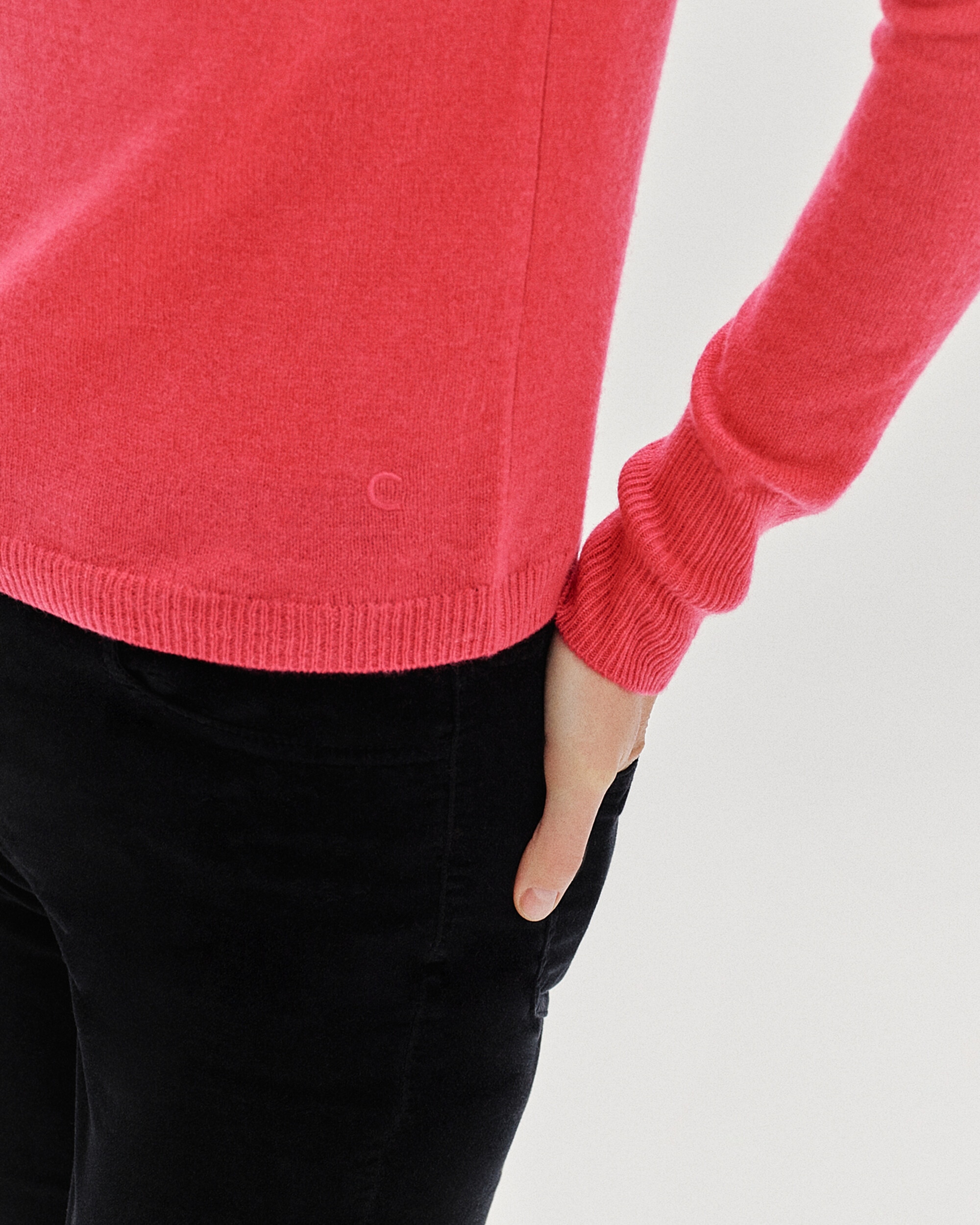 Pantalón de mujer corte skinny 5 bolsillos - Caroll - Negro Negro-3