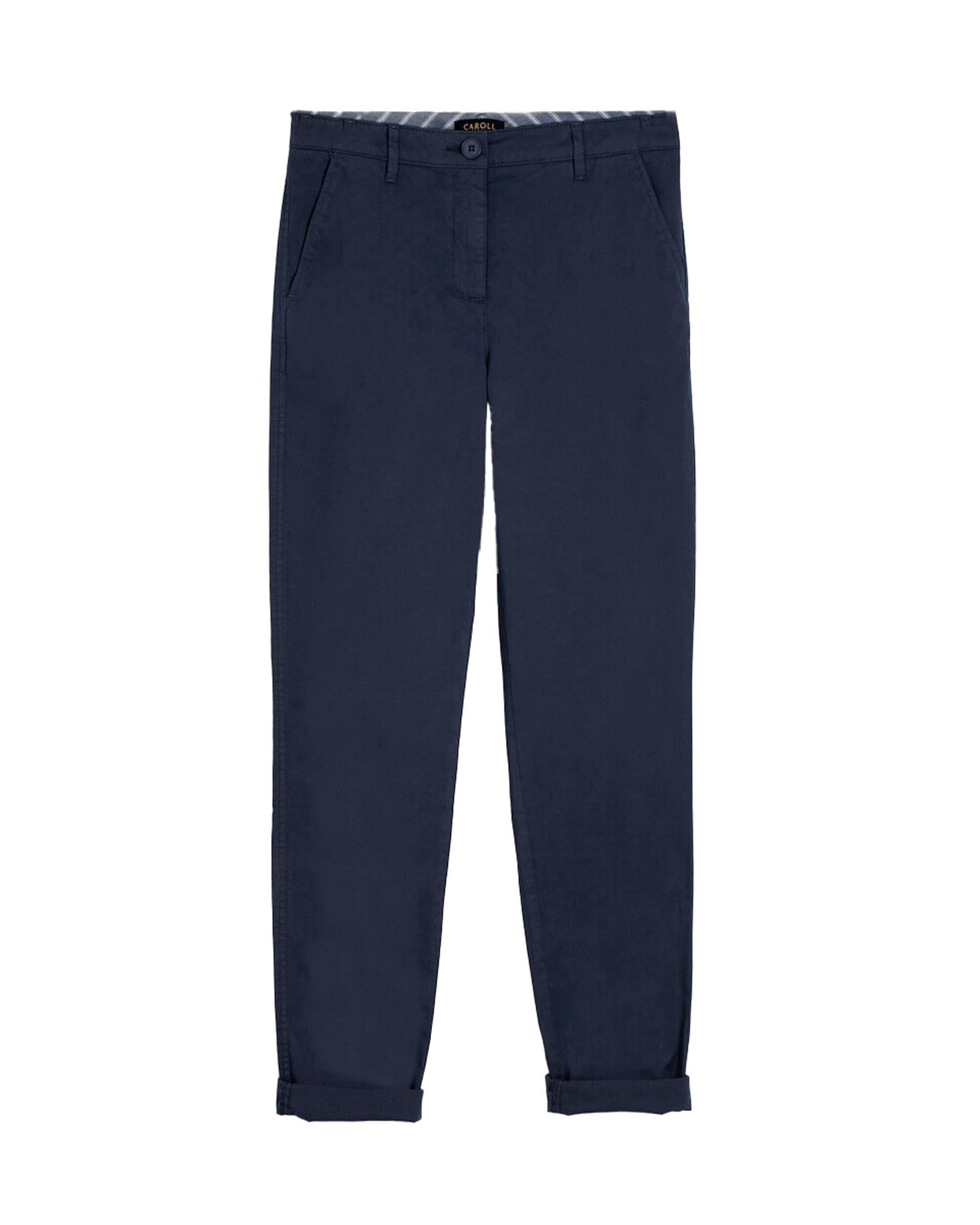 Pantalón de mujer de tiro alto en corte slim - Caroll - Azul Azul-3