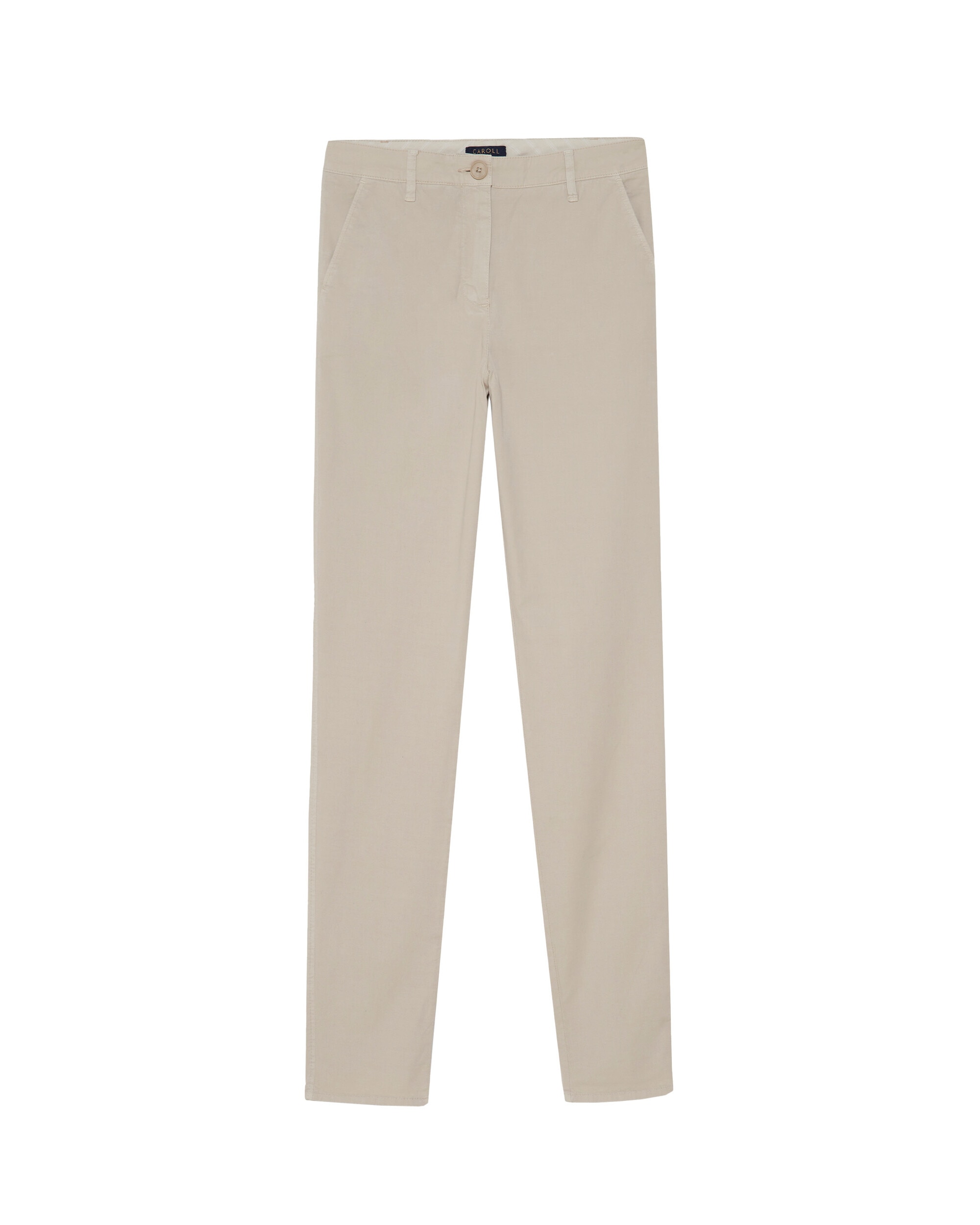 Pantalón de mujer de tiro alto en corte slim - Caroll - Beige Beige-4