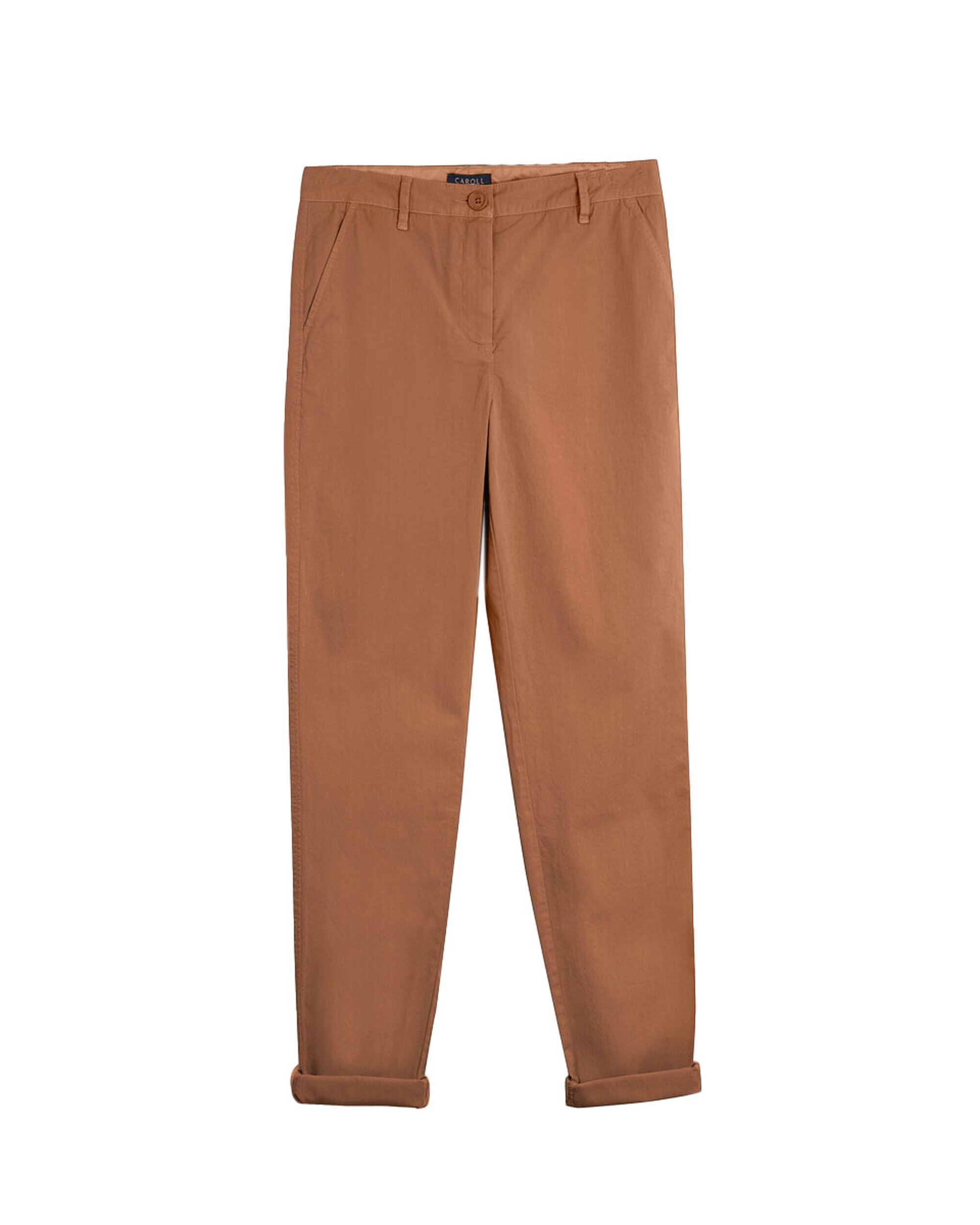 Pantalón de mujer de tiro alto en corte slim - Caroll - Camel Camel-3