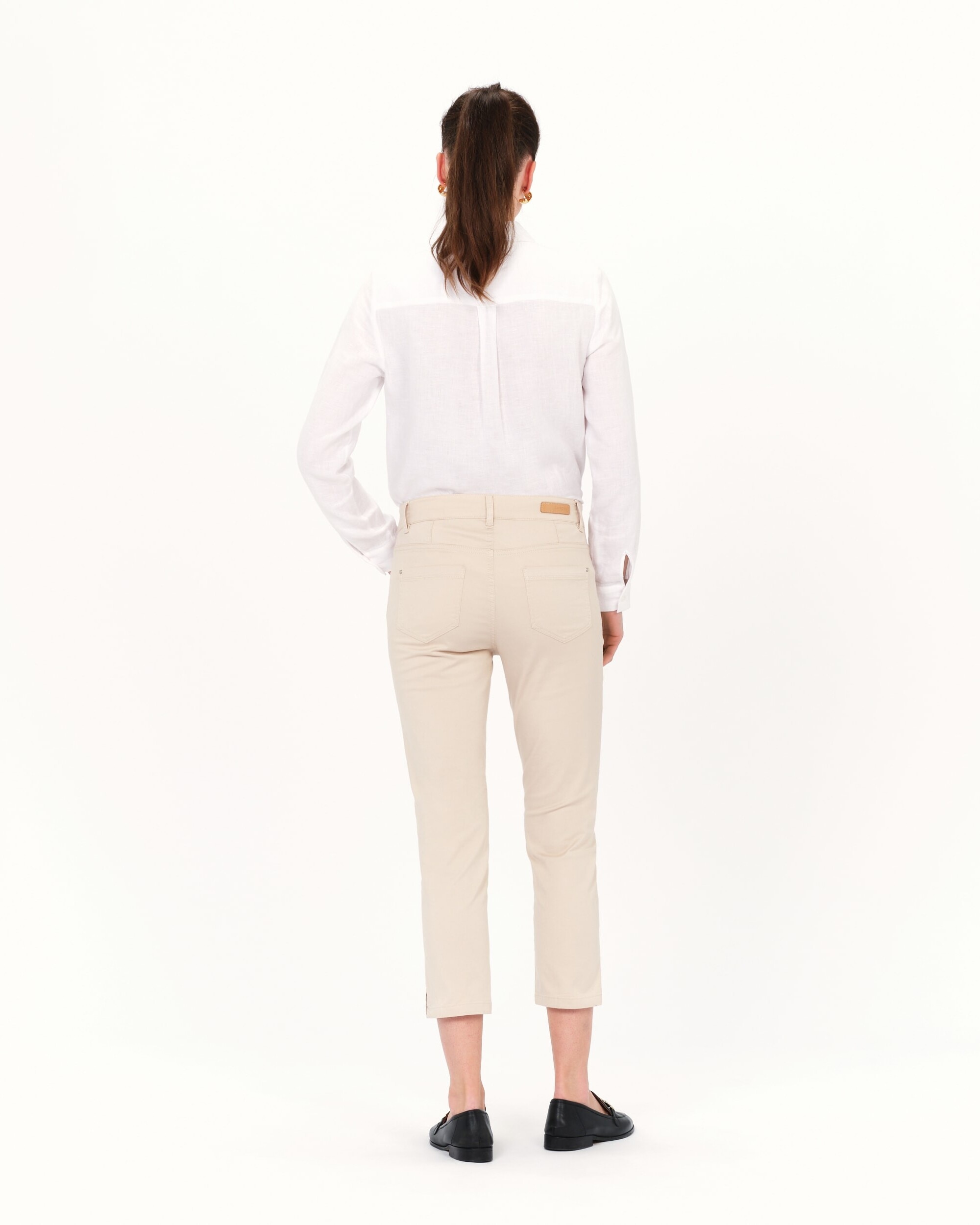 Pantalón de mujer 5 bolsillos skinny estilo 7/8 - Caroll - Beige Beige-2
