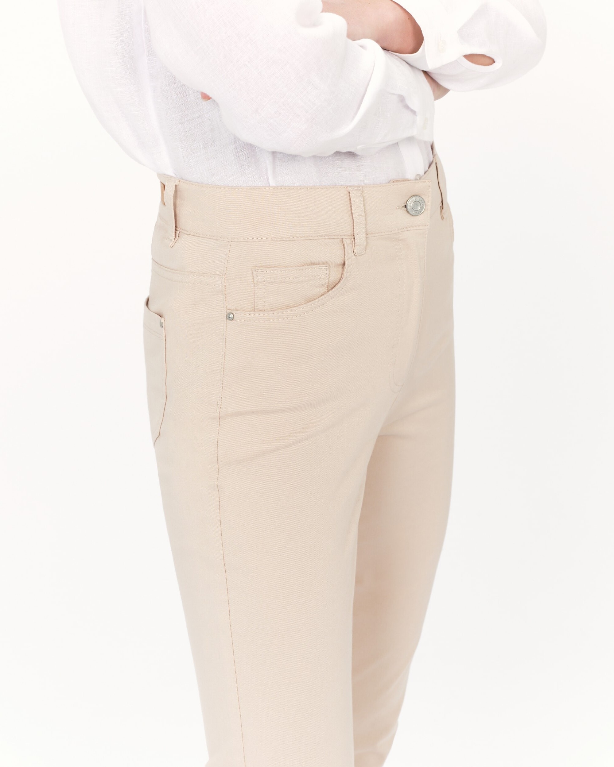 Pantalón de mujer 5 bolsillos skinny estilo 7/8 - Caroll - Beige Beige-3