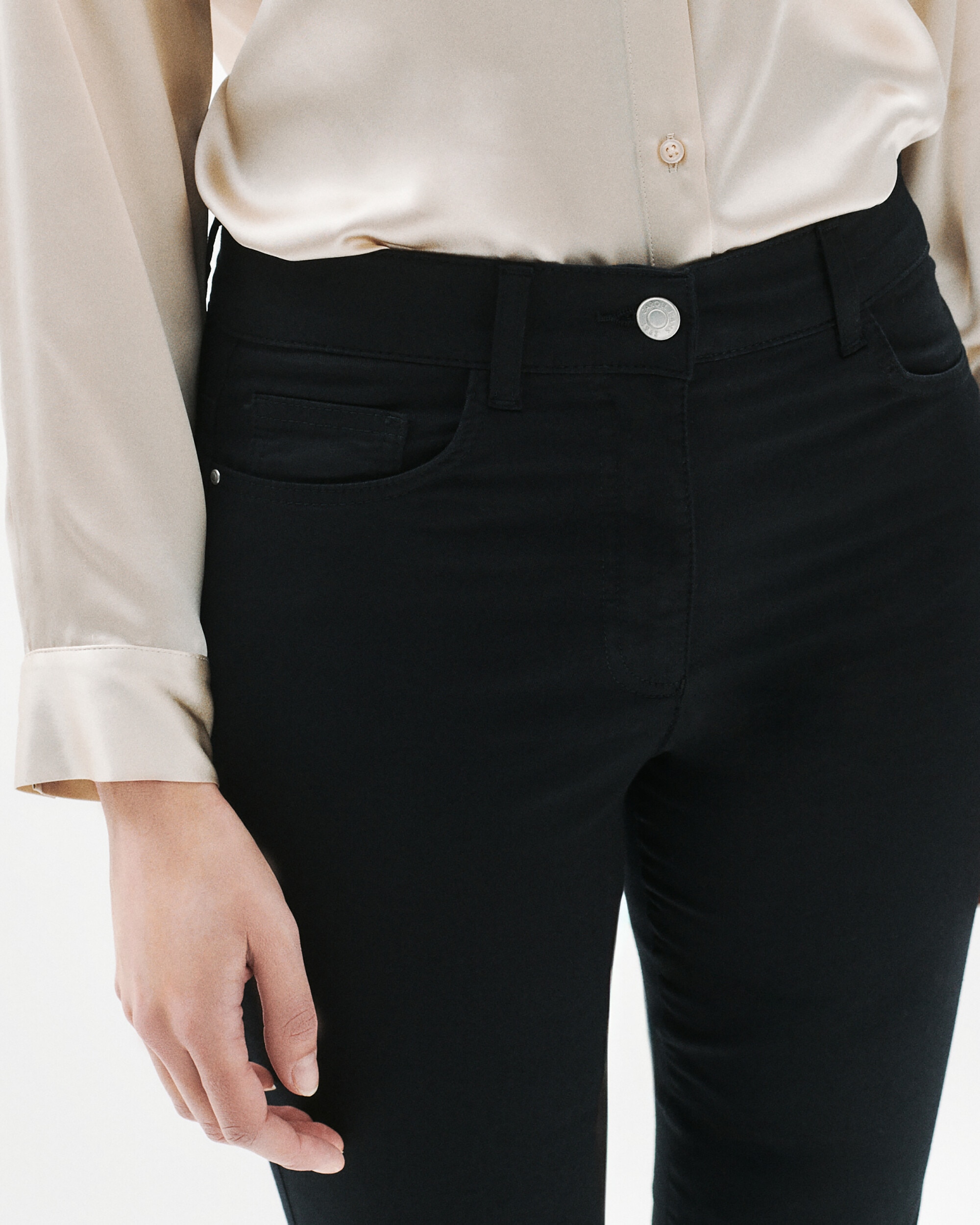 Pantalón de mujer 5 bolsillos skinny estilo 7/8 - Caroll - Negro Negro-3
