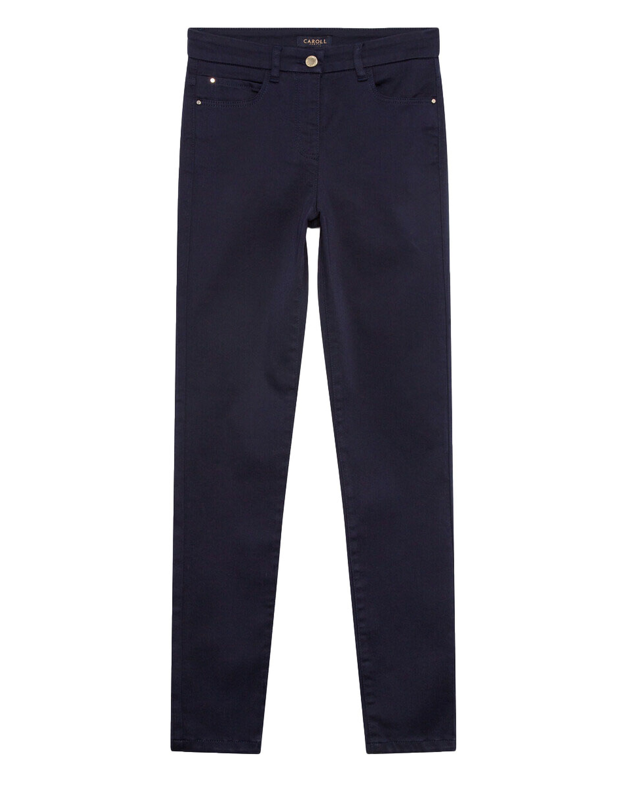 Pantalón de mujer 5 bolsillos skinny - Azul oscuro Azul oscuro-4