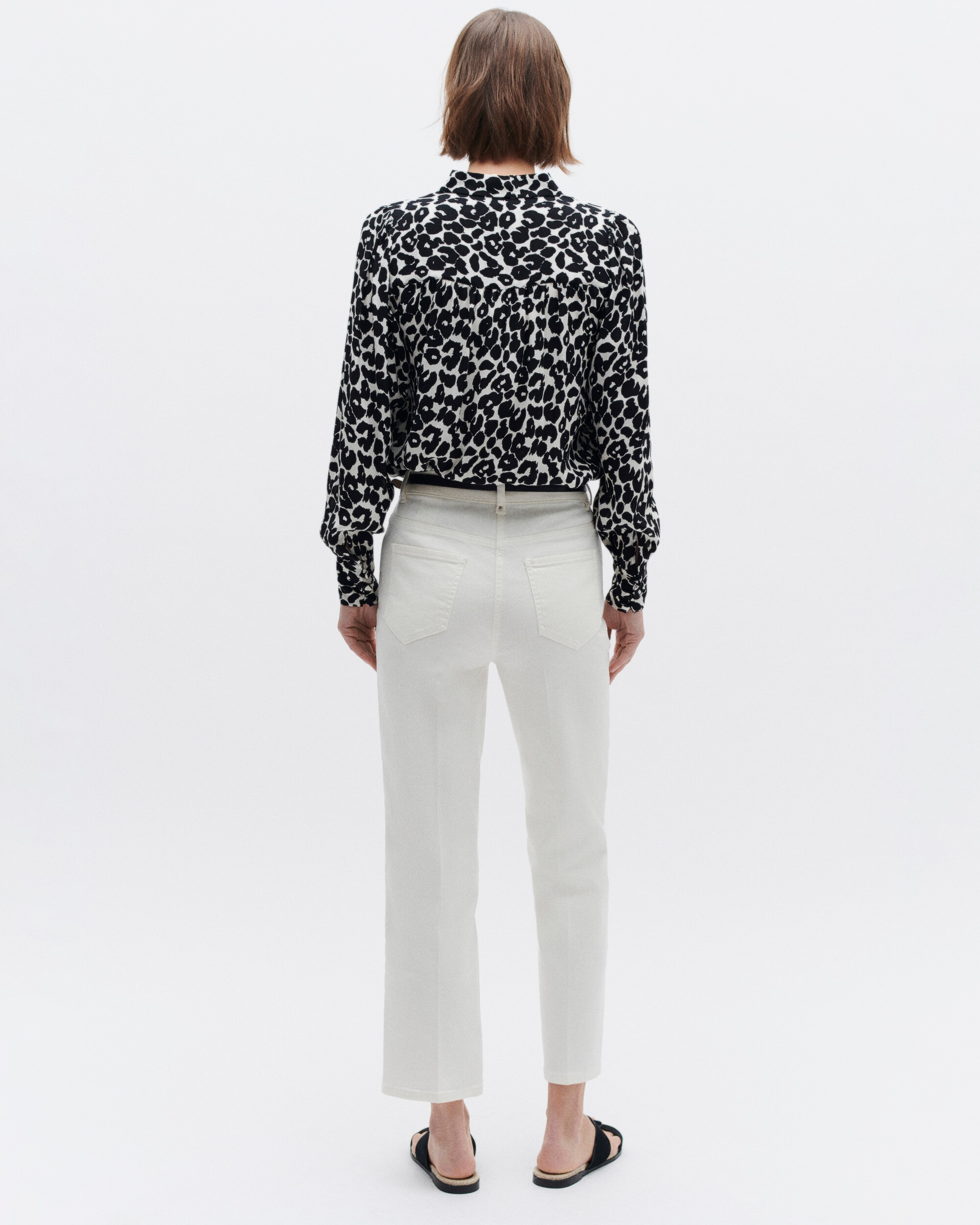 Pantalón de mujer corte slim estilo 7/8 - Caroll - Crudo Crudo-2