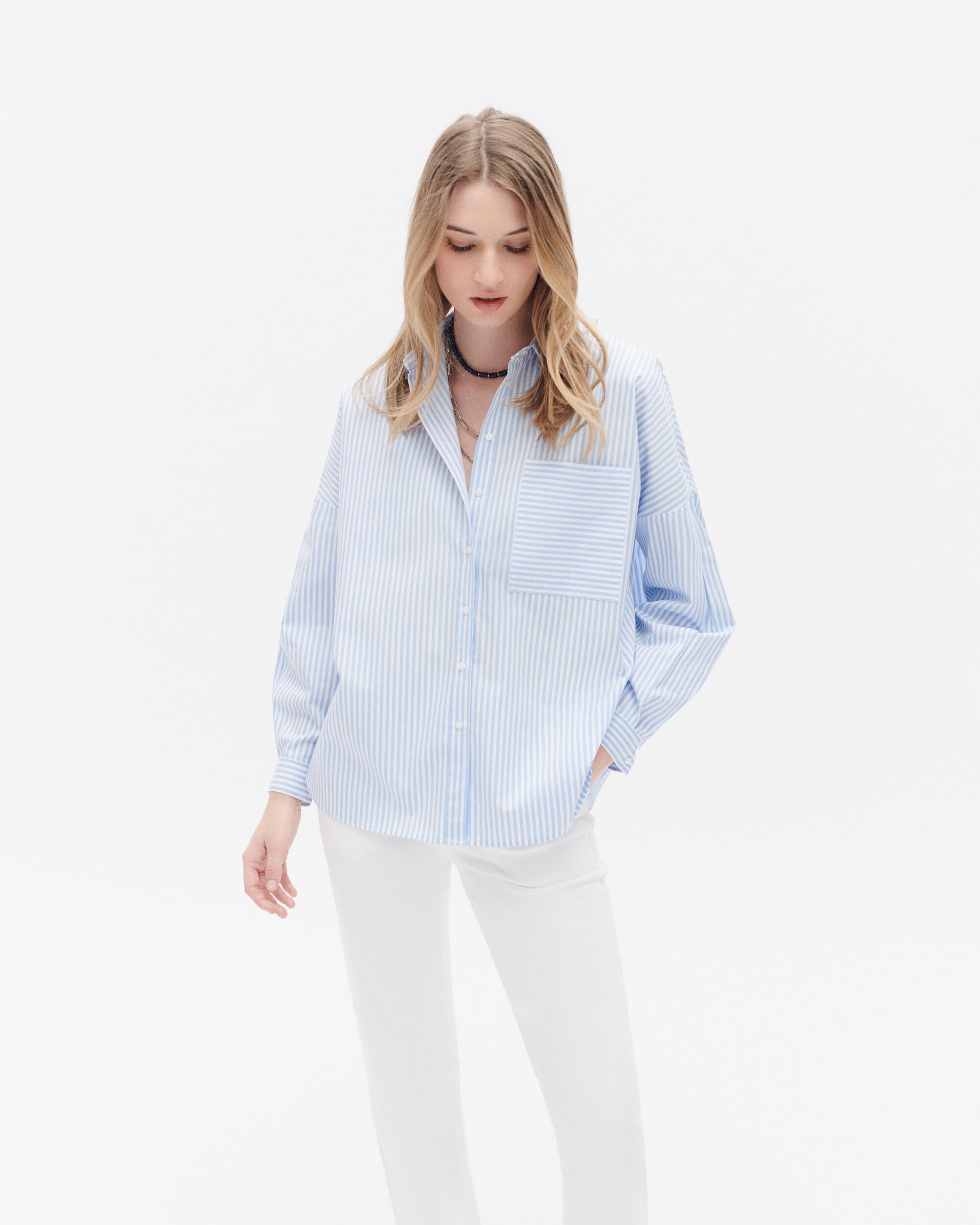 Caroll - Camisa de mujer a rayas de manga larga.