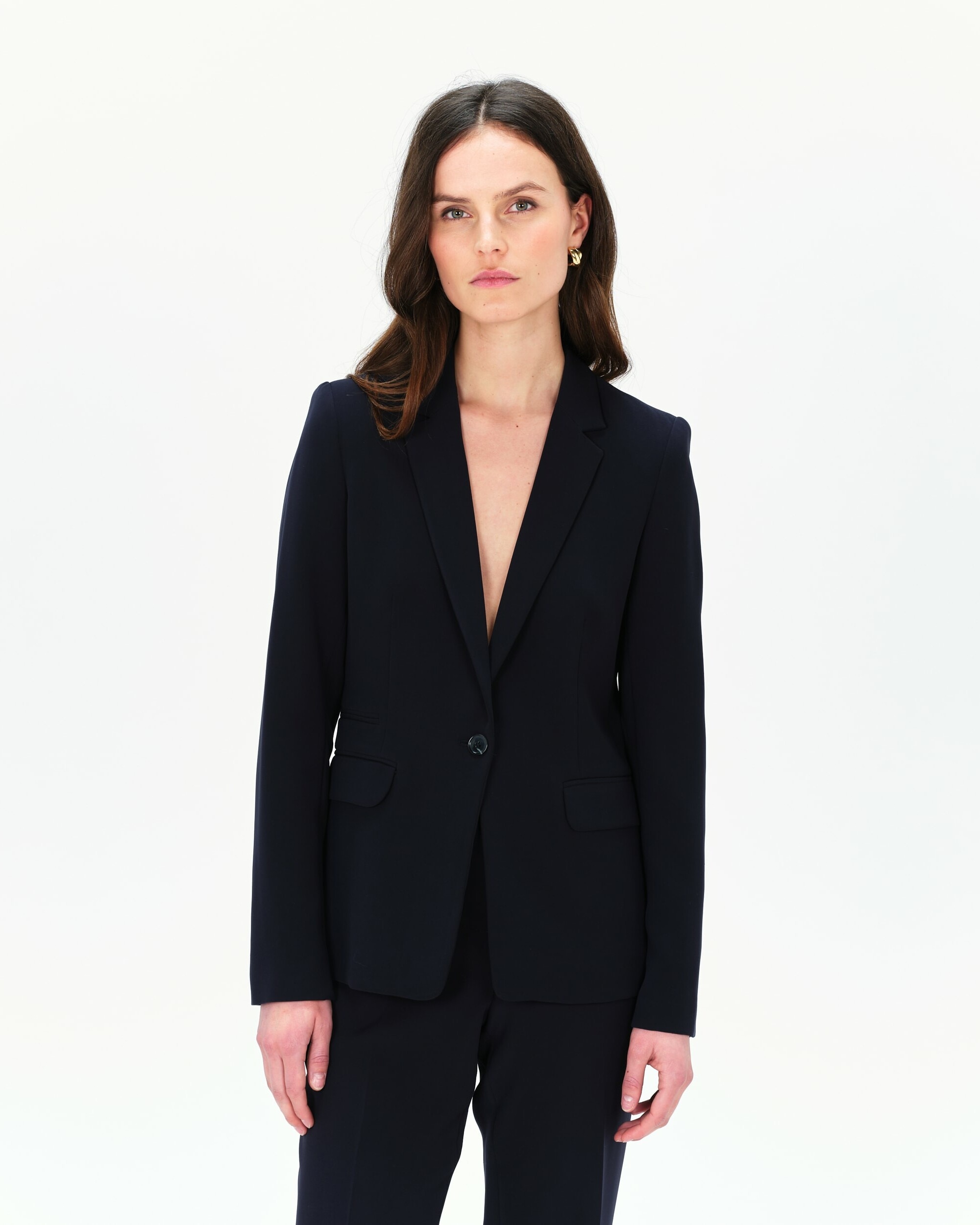 Imagen 0 de Blazer de mujer de corte entallado y cierre de botón Azul marino