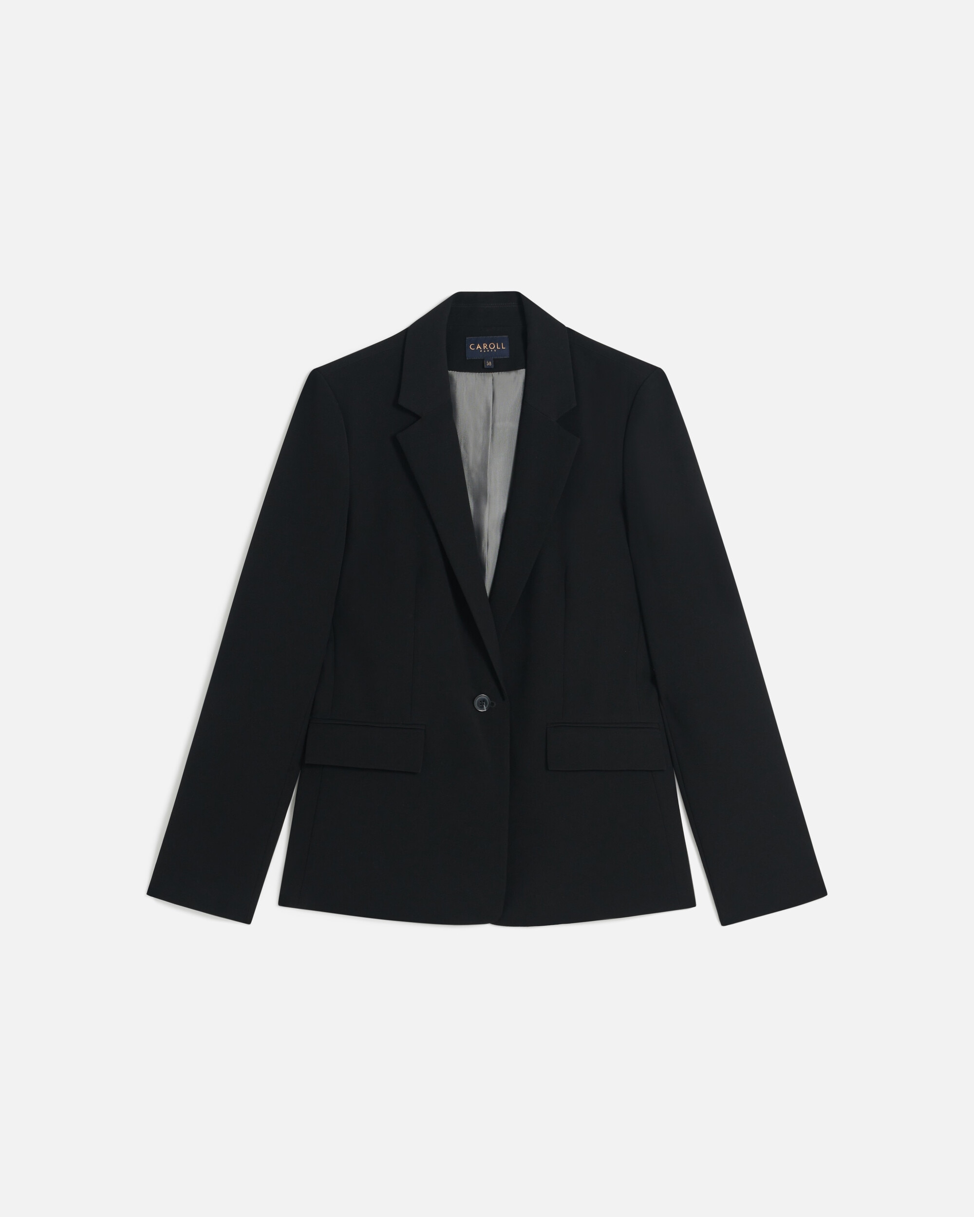 Imagen 4 de Blazer de mujer de corte entallado y cierre de botón - Negro Negro