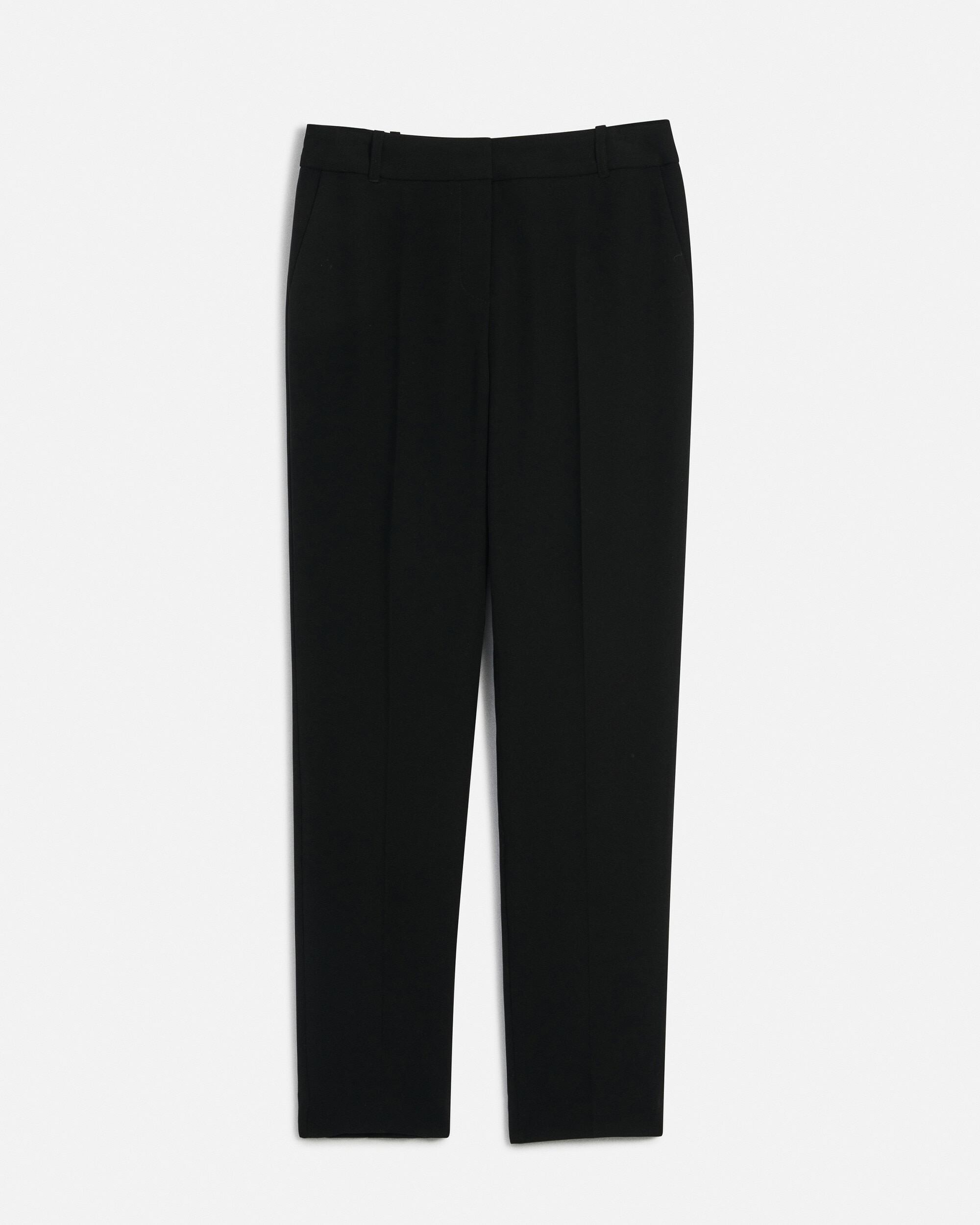 Imagen 3 de Pantalón pitillo de mujer con pinzas de corte 7/8 - Negro Negro