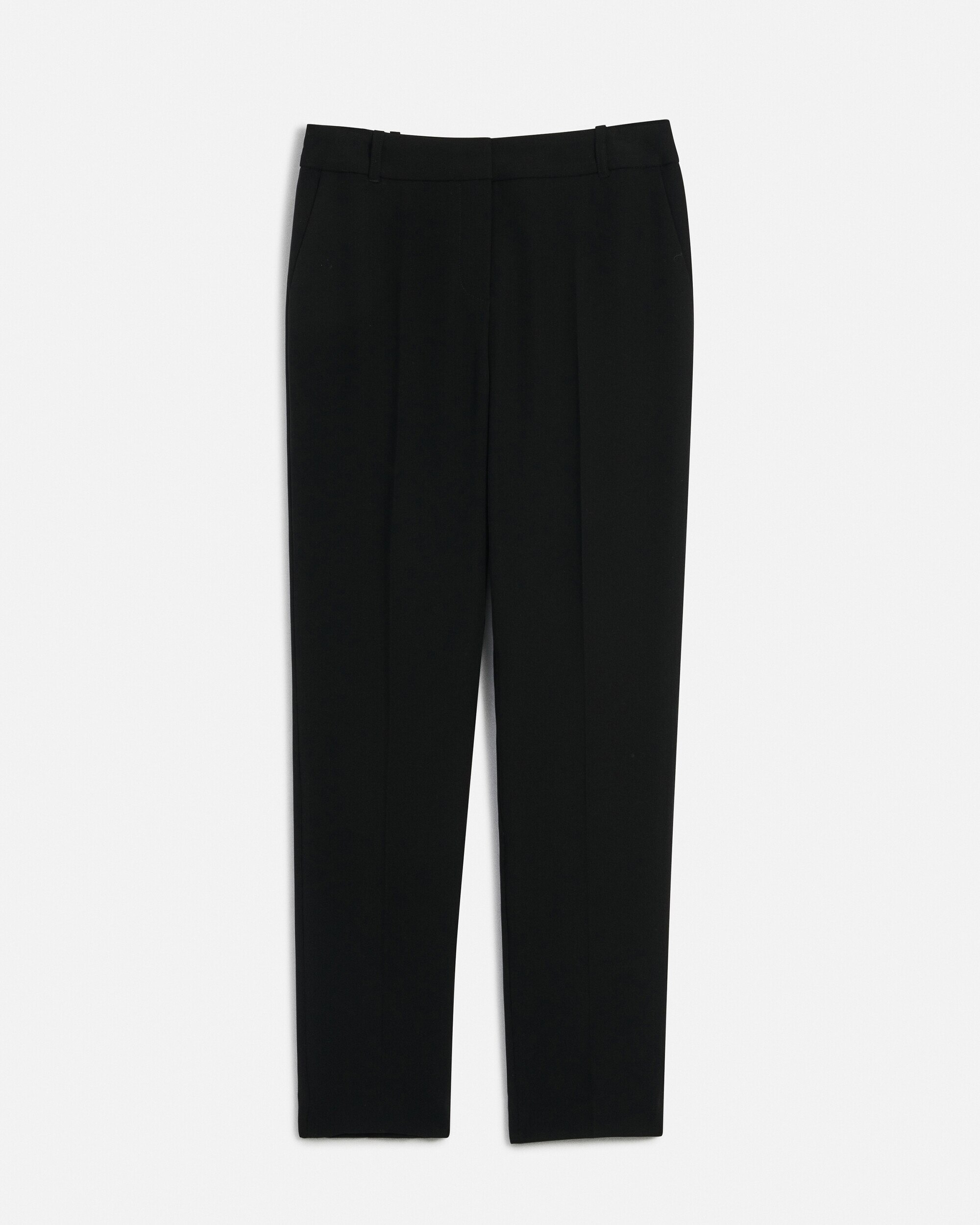 Pantalón pitillo de mujer con pinzas de corte 7/8 - Caroll - Negro Negro-3