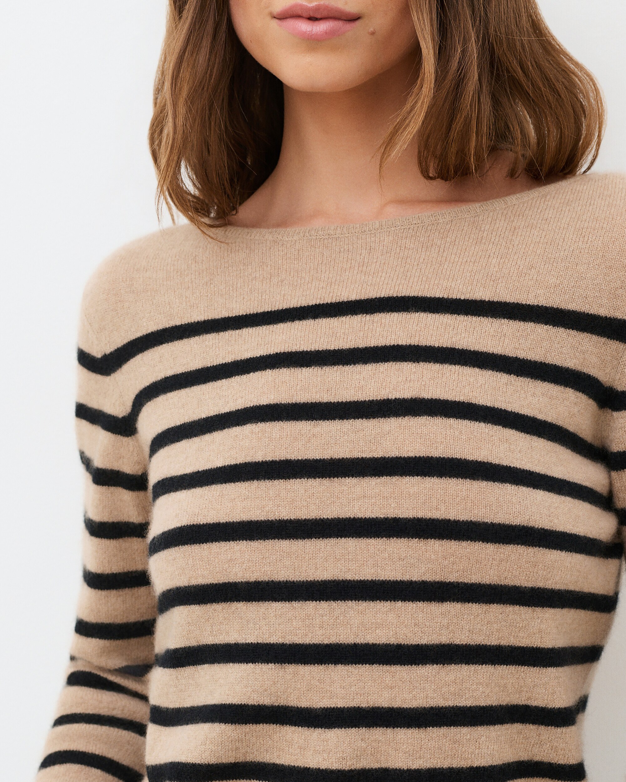 Jersey de mujer con rayas en cachemire 100% - Caroll - Arena Arena-3