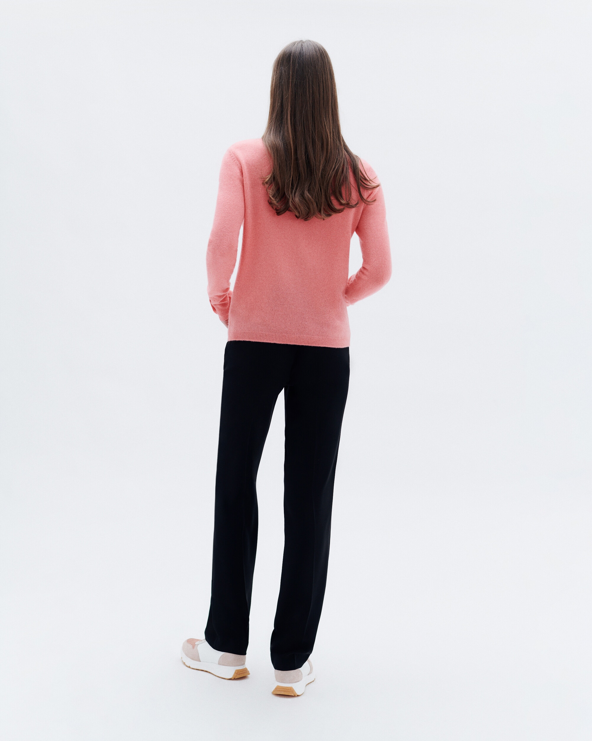 Pantalón recto de mujer en tejido liso con bolsillos - Caroll - Negro Negro-2