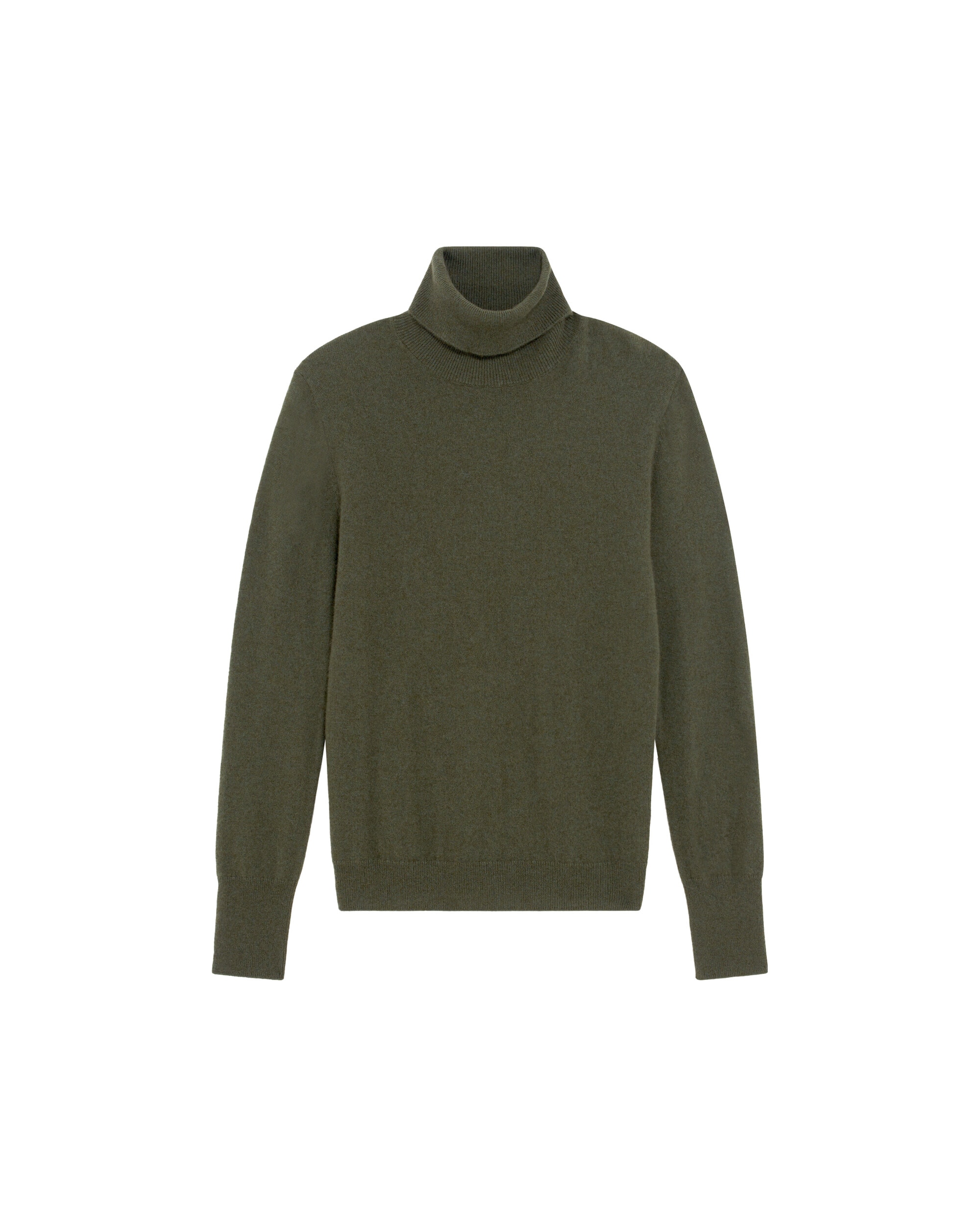 Jersey de mujer de cuello alto 100 % cachemire - Caroll - Verde oscuro Verde oscuro-3