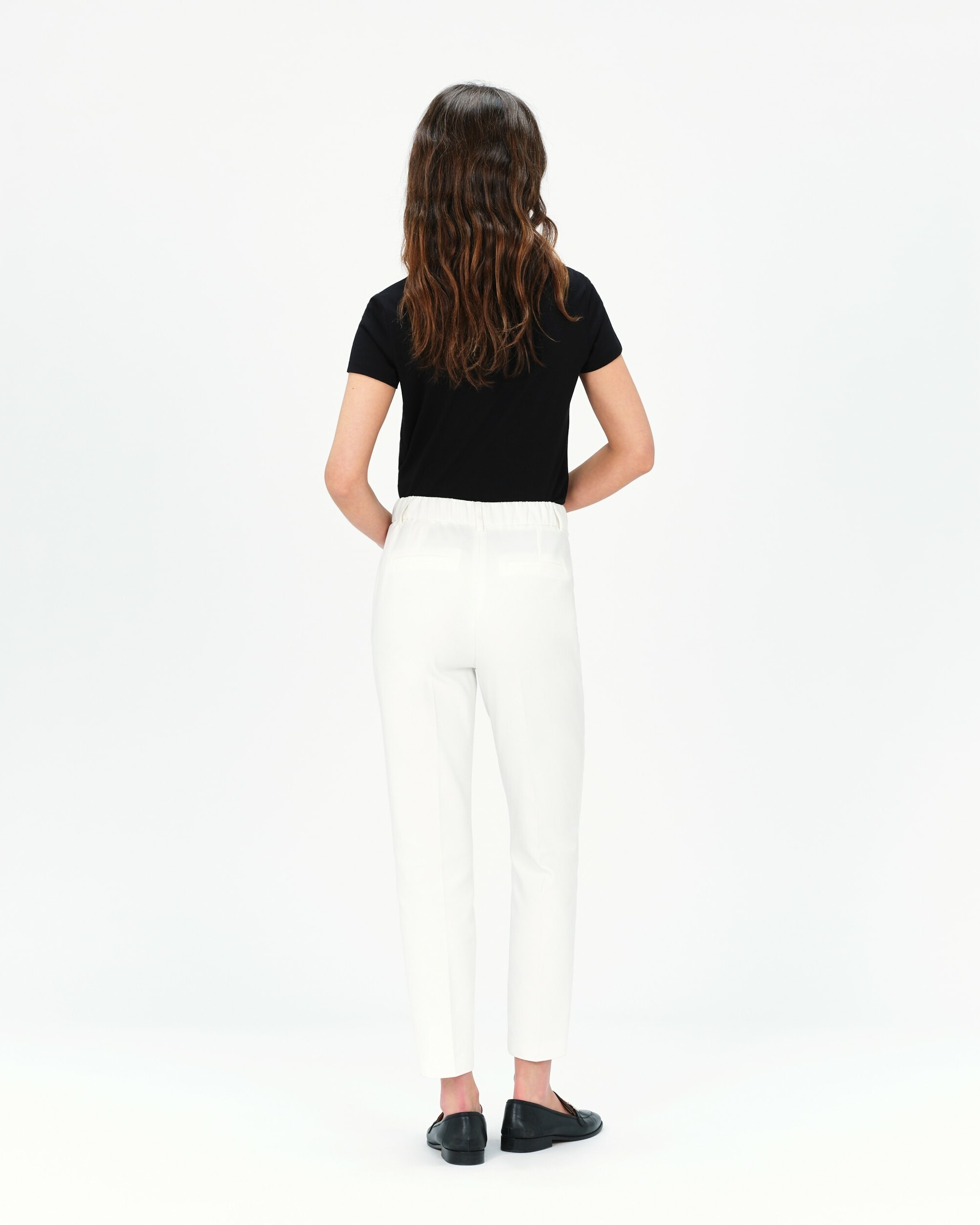 Pantalón de mujer de corte recto con pinza - Caroll - Crudo Crudo-2