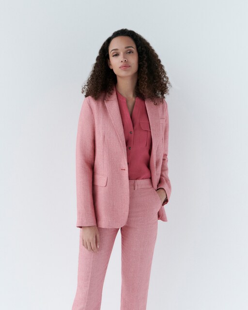 Imagen 0 de Blazer de mujer con bolsillos italianos en lino